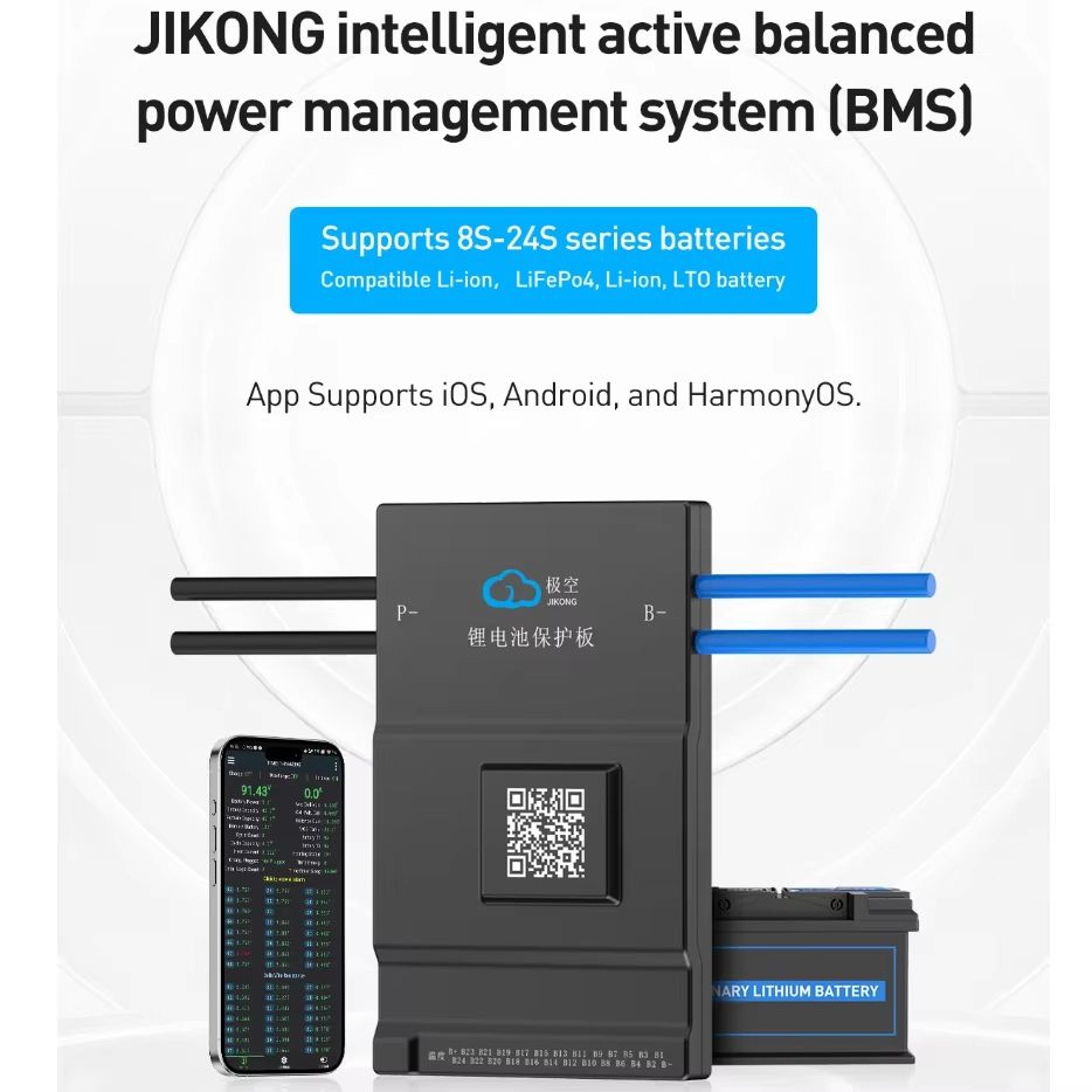 JIKONG Smart BMS With Active Balance  8S To 24S Battery Management System For LiFePO4 LiIon  LTO Pa 4