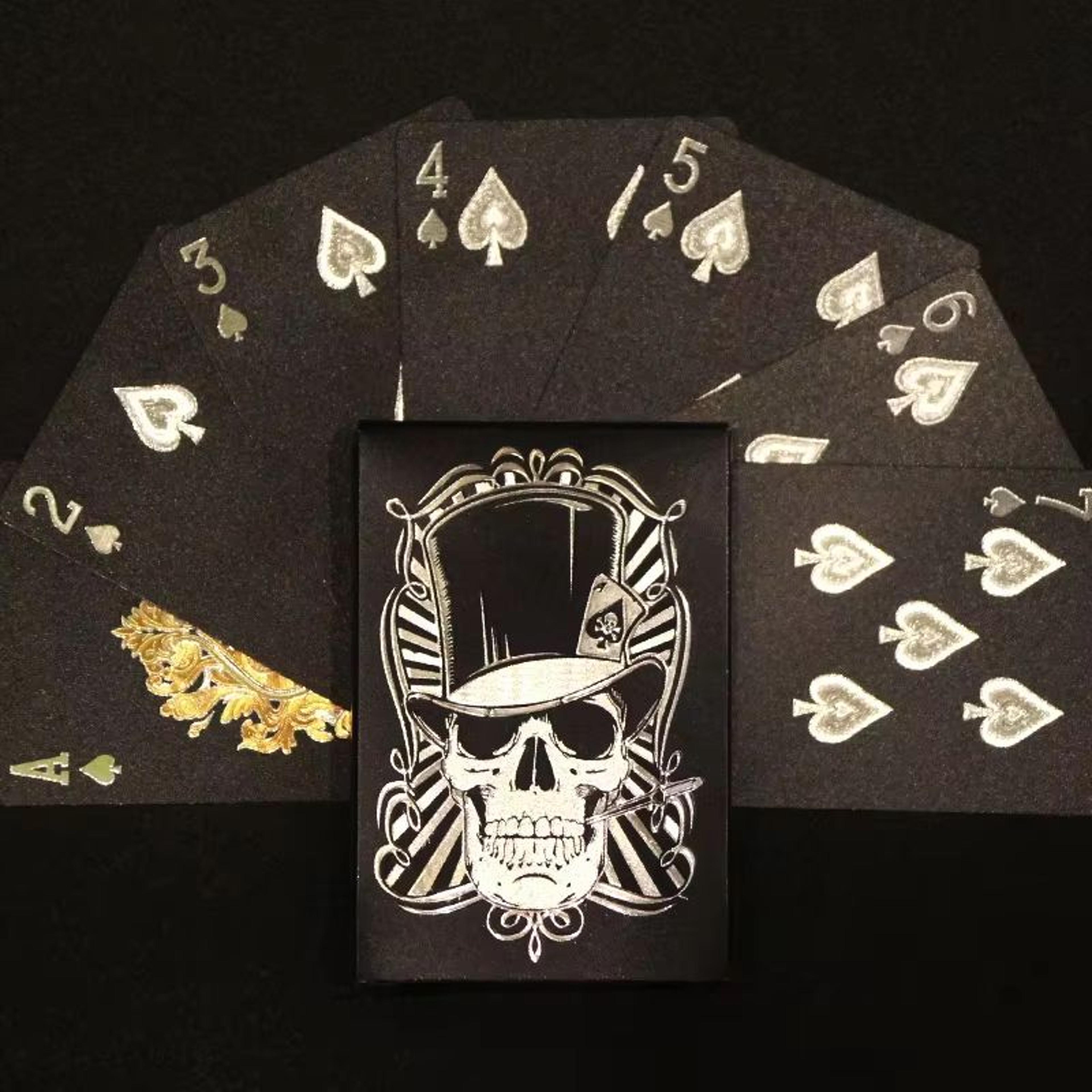 Luxury Waterproof Playing Cards  Sleek Black Poker Deck For Magic Parties  Game Nights 19