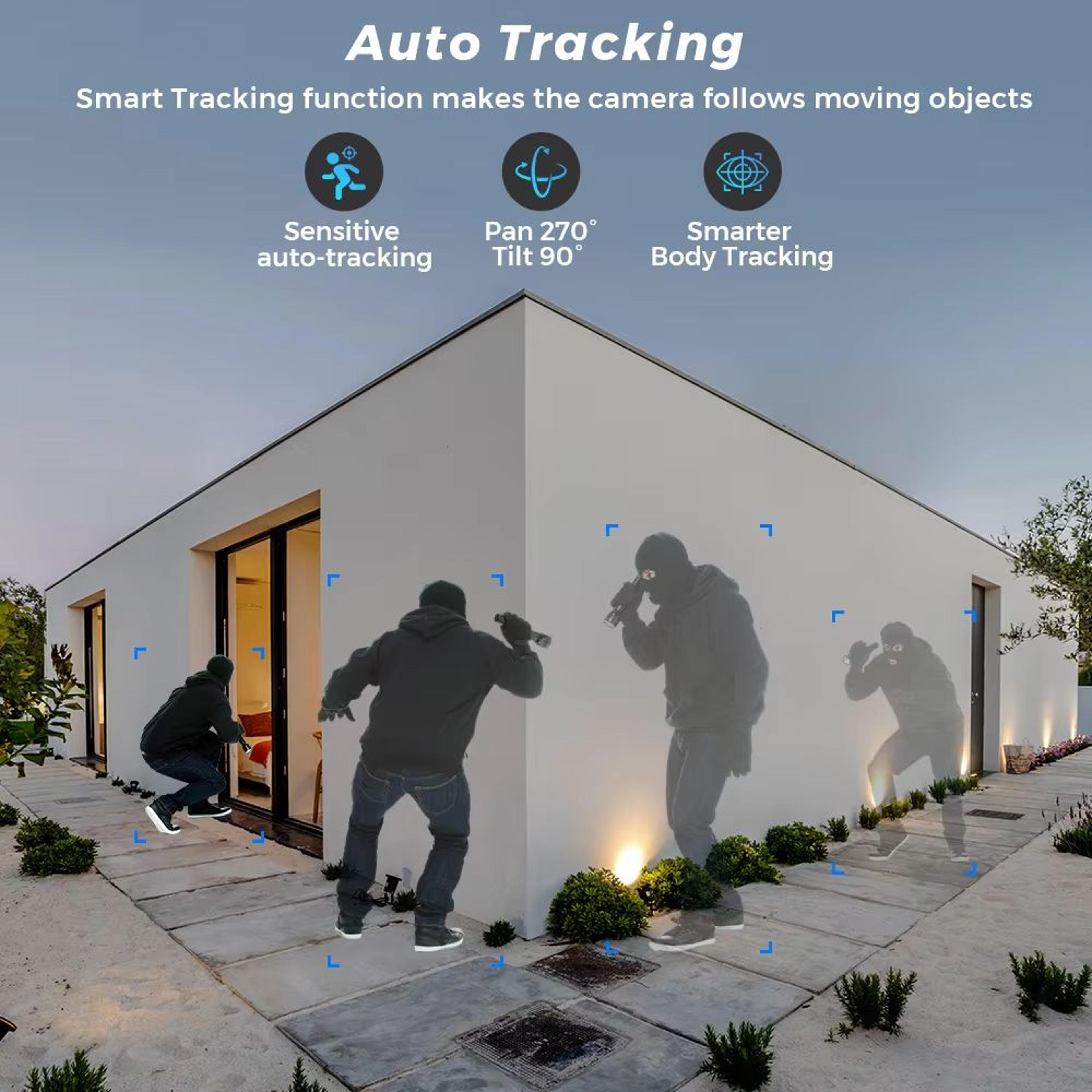OKAM 10MP 5K Dual Lens PTZ IP Camera  Wireless Outdoor Surveillance With AI Human Detection  Auto T