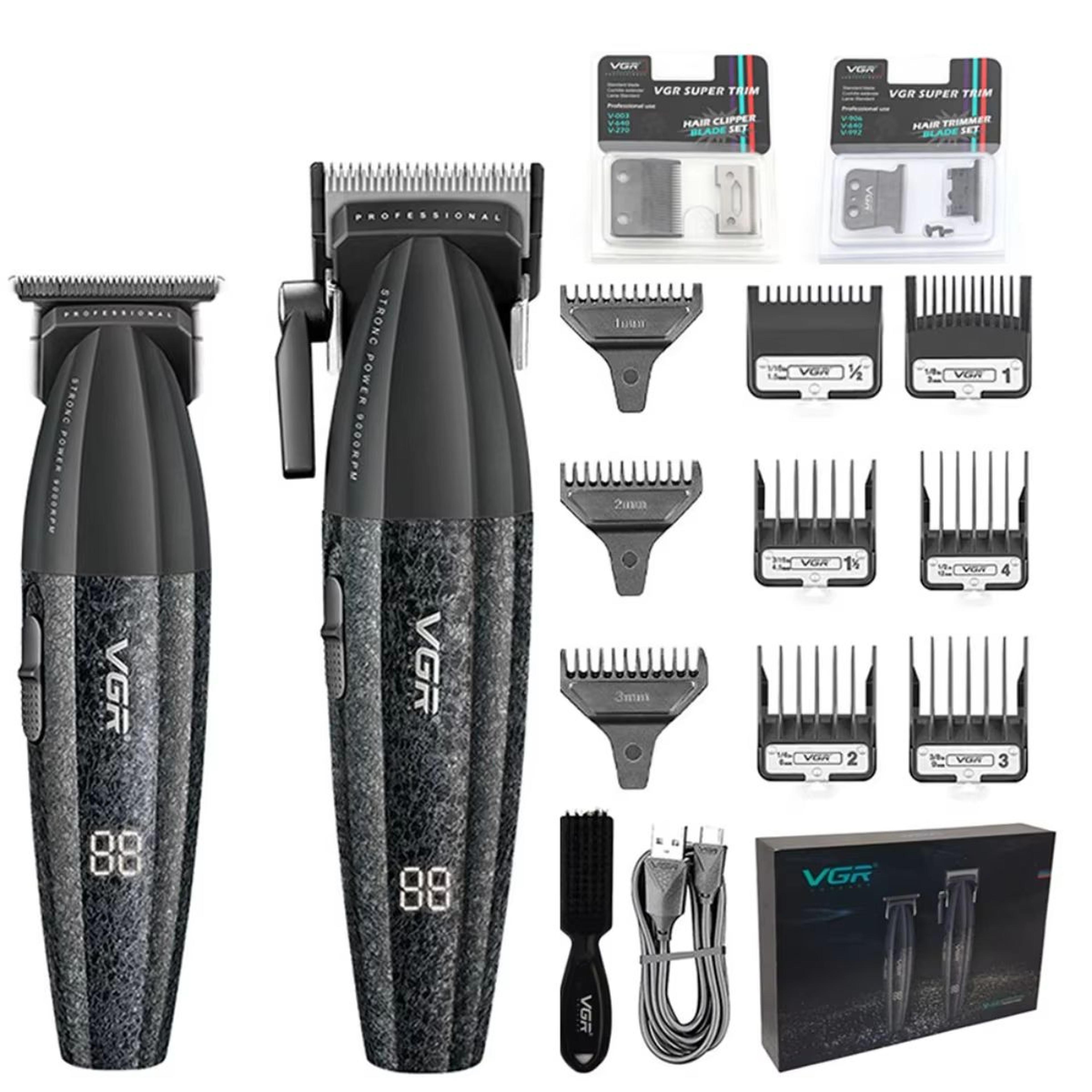 VGR V640 Professional Hair Trimmer  9000RPM Cordless Clipper With Adjustable Blade For Mens Groomin 11