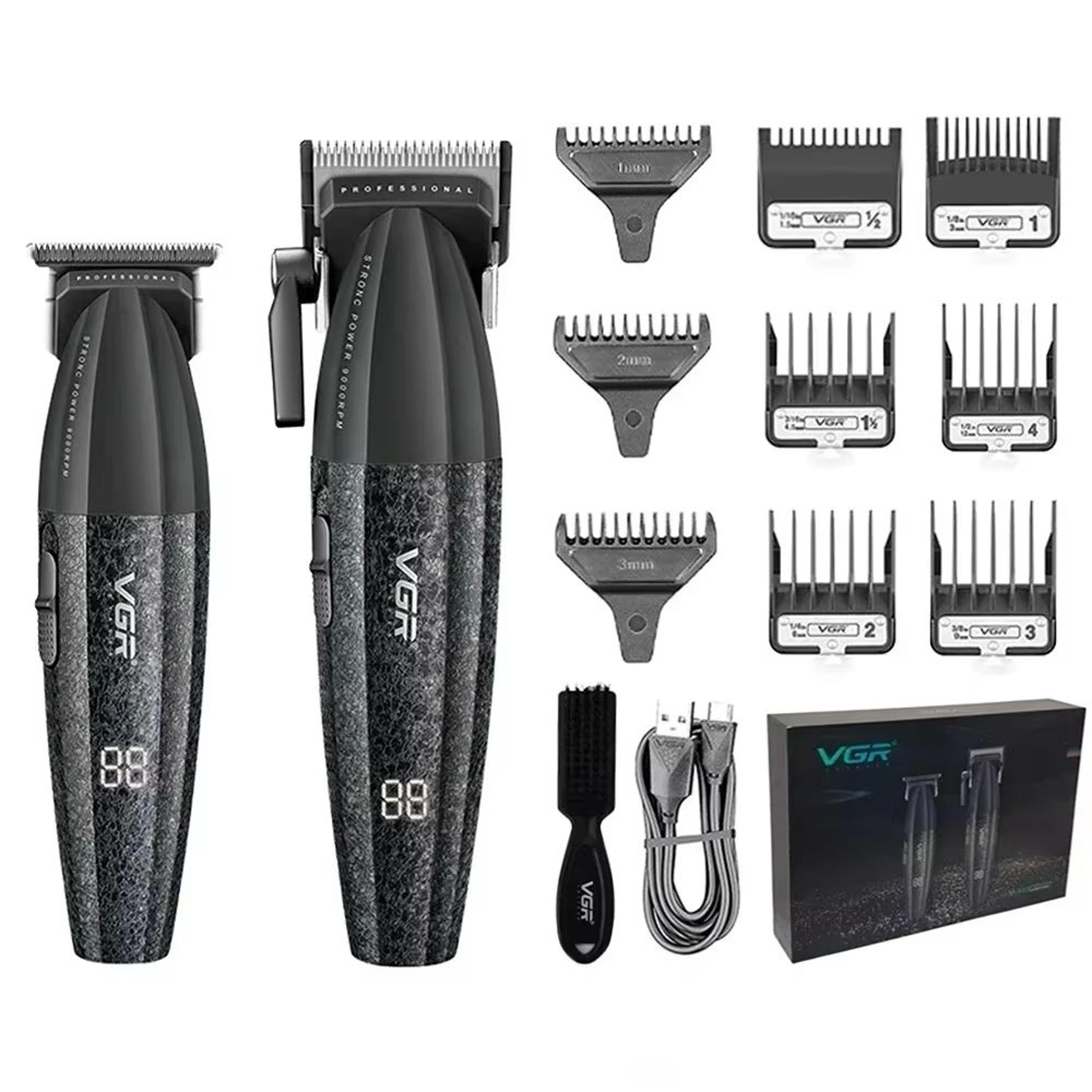VGR V640 Professional Hair Trimmer  9000RPM Cordless Clipper With Adjustable Blade For Mens Groomin 6