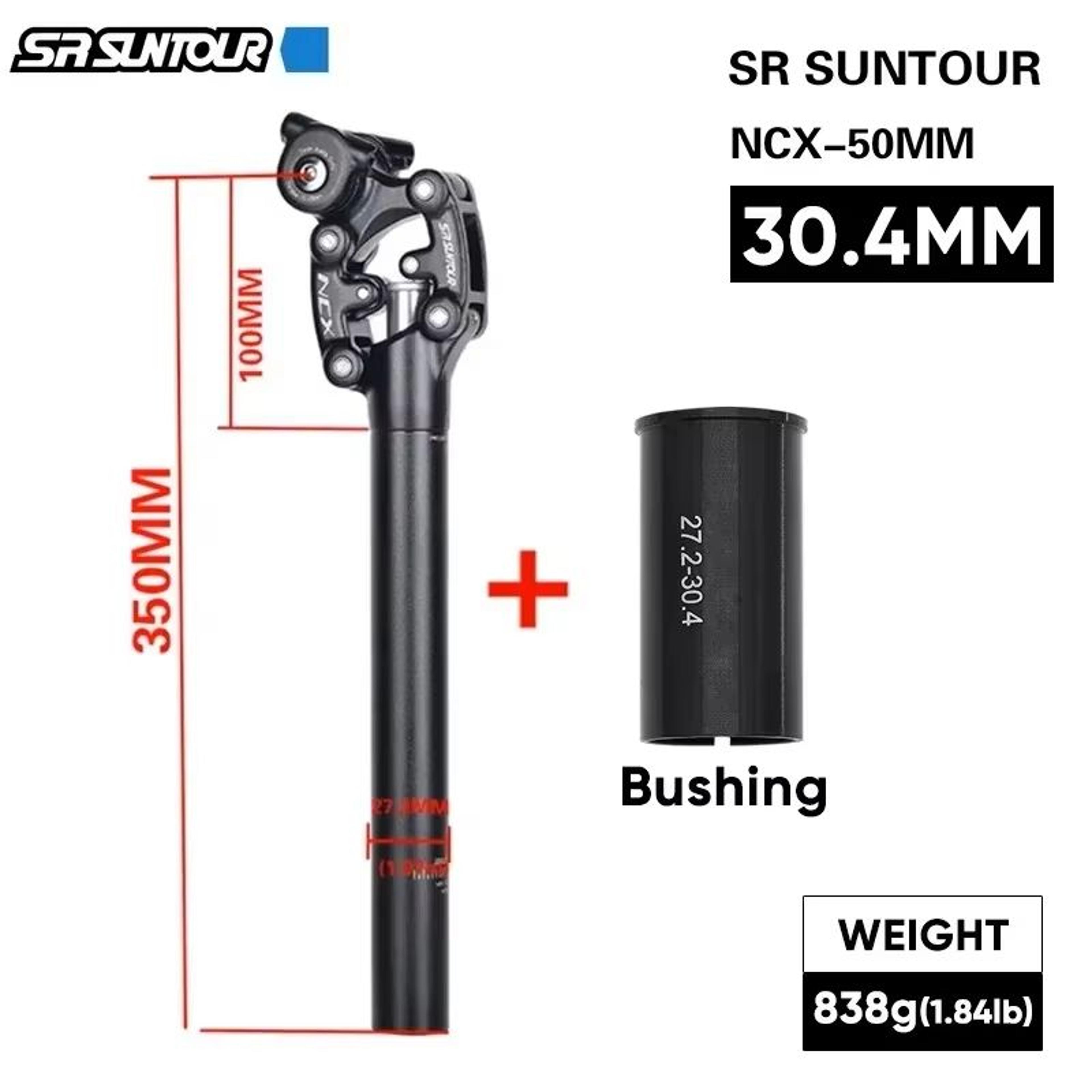 SR Suntour NCX Bicycle Suspension Seat Post  50mm Travel ShockAbsorbing Seatpost For MTB And Road B 4