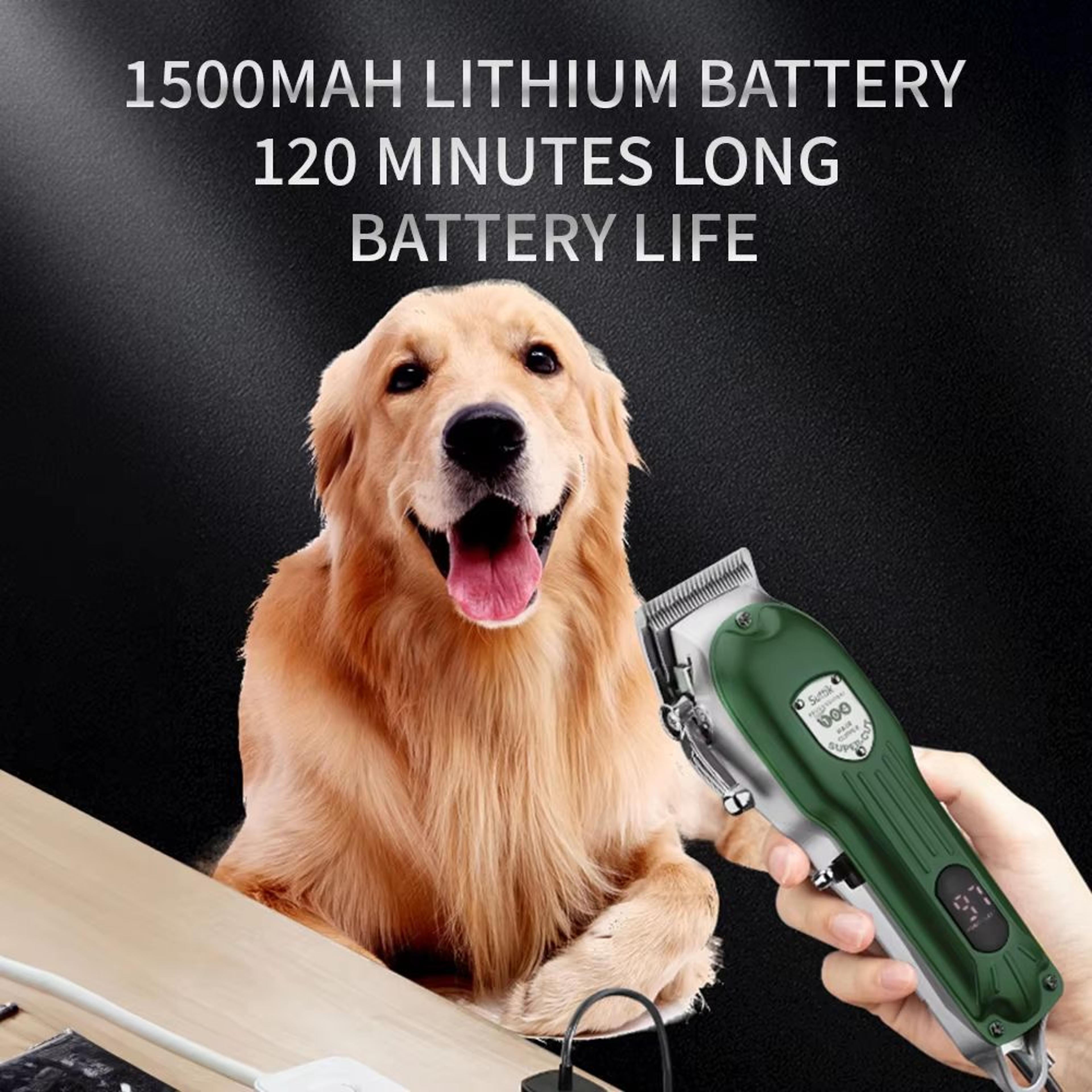 Professional Dog Hair Clipper  AllMetal Rechargeable Pet Grooming Trimmer For Dogs  Cats With Low N