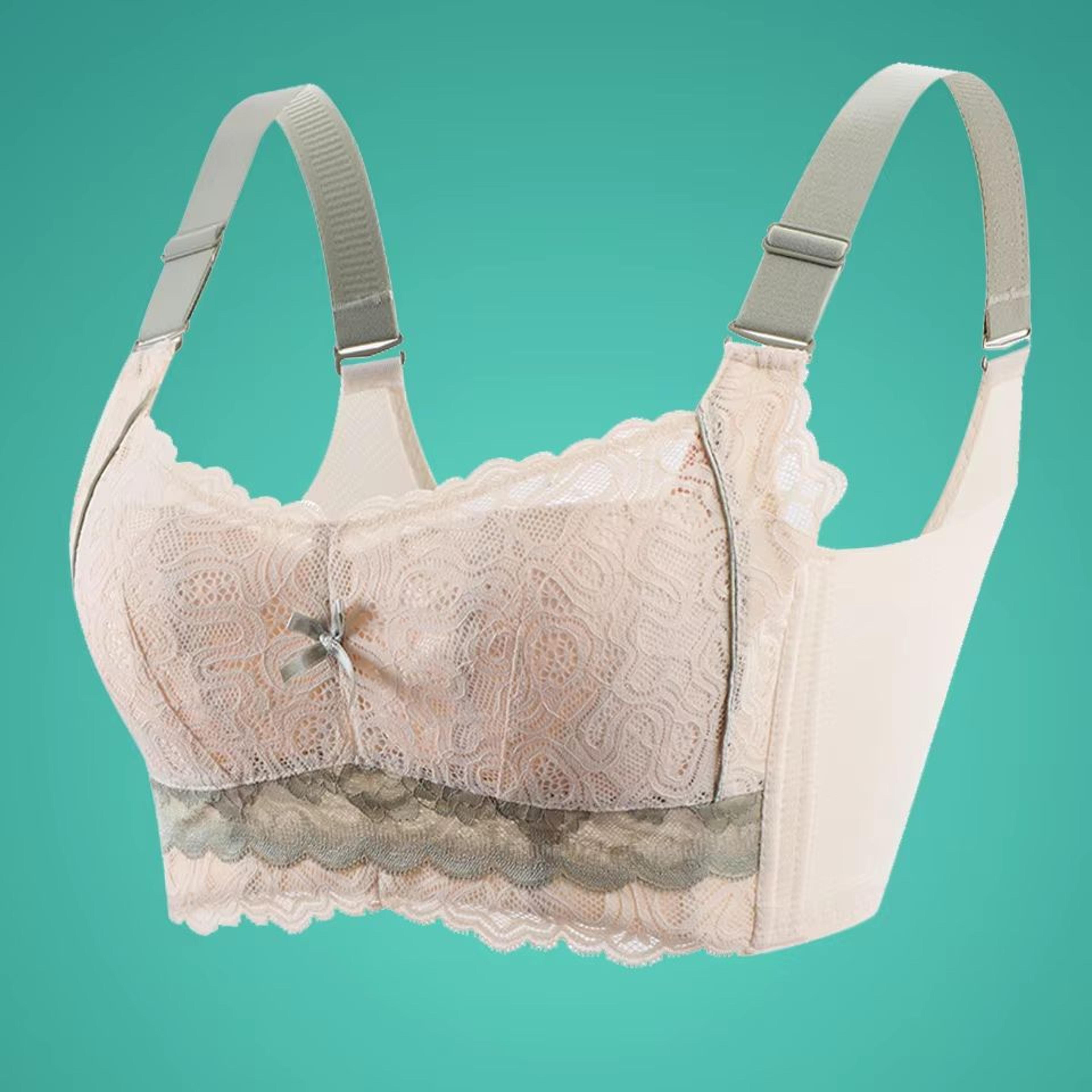 Wireless Lace Bra For Women  Thin Cup Minimizer Brassiere With PushUp Support In Plus Sizes 4