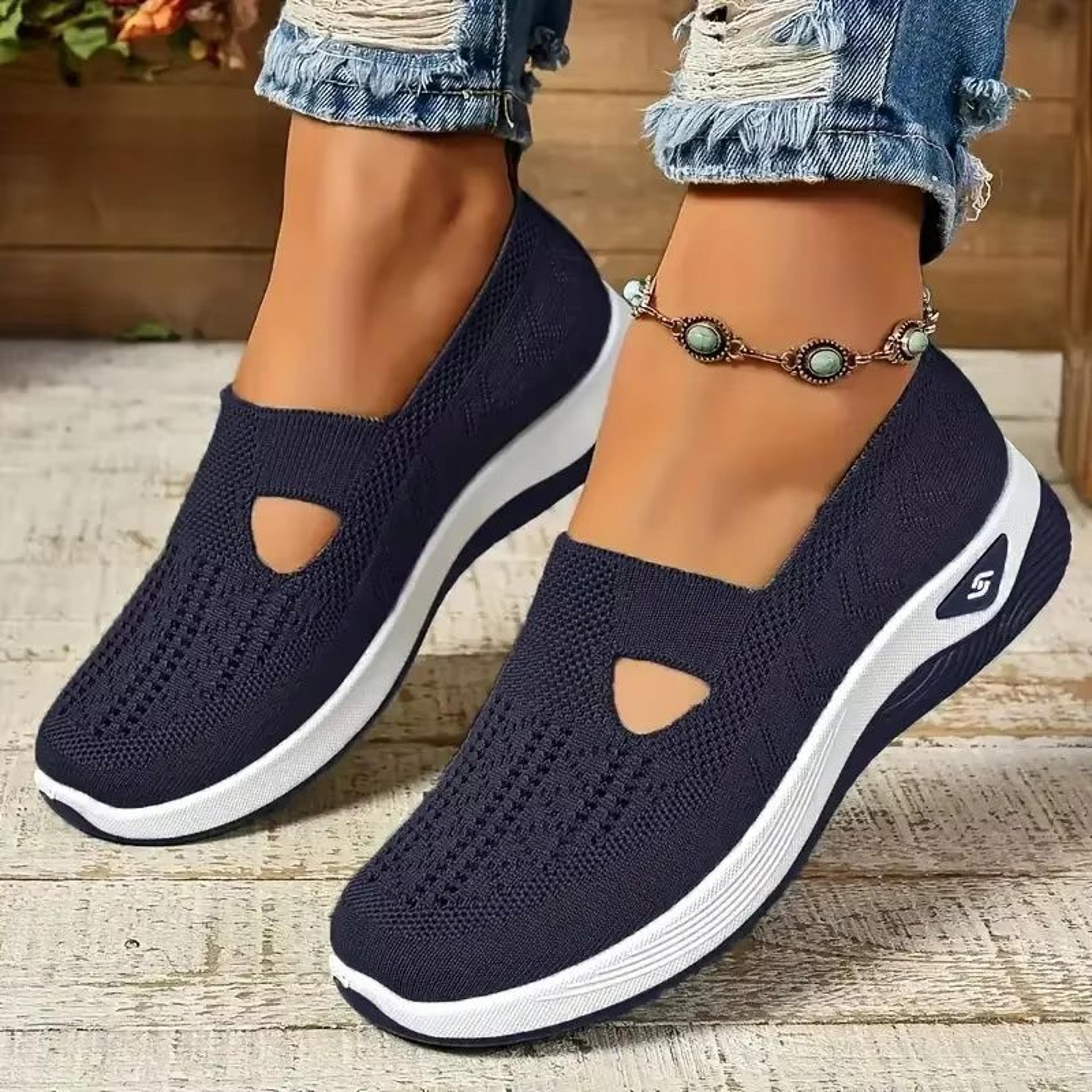 Womens Orthopedic Walking Sneakers  Breathable SlipOn Casual Shoes With Soft Sole  NonSlip Comfort 8
