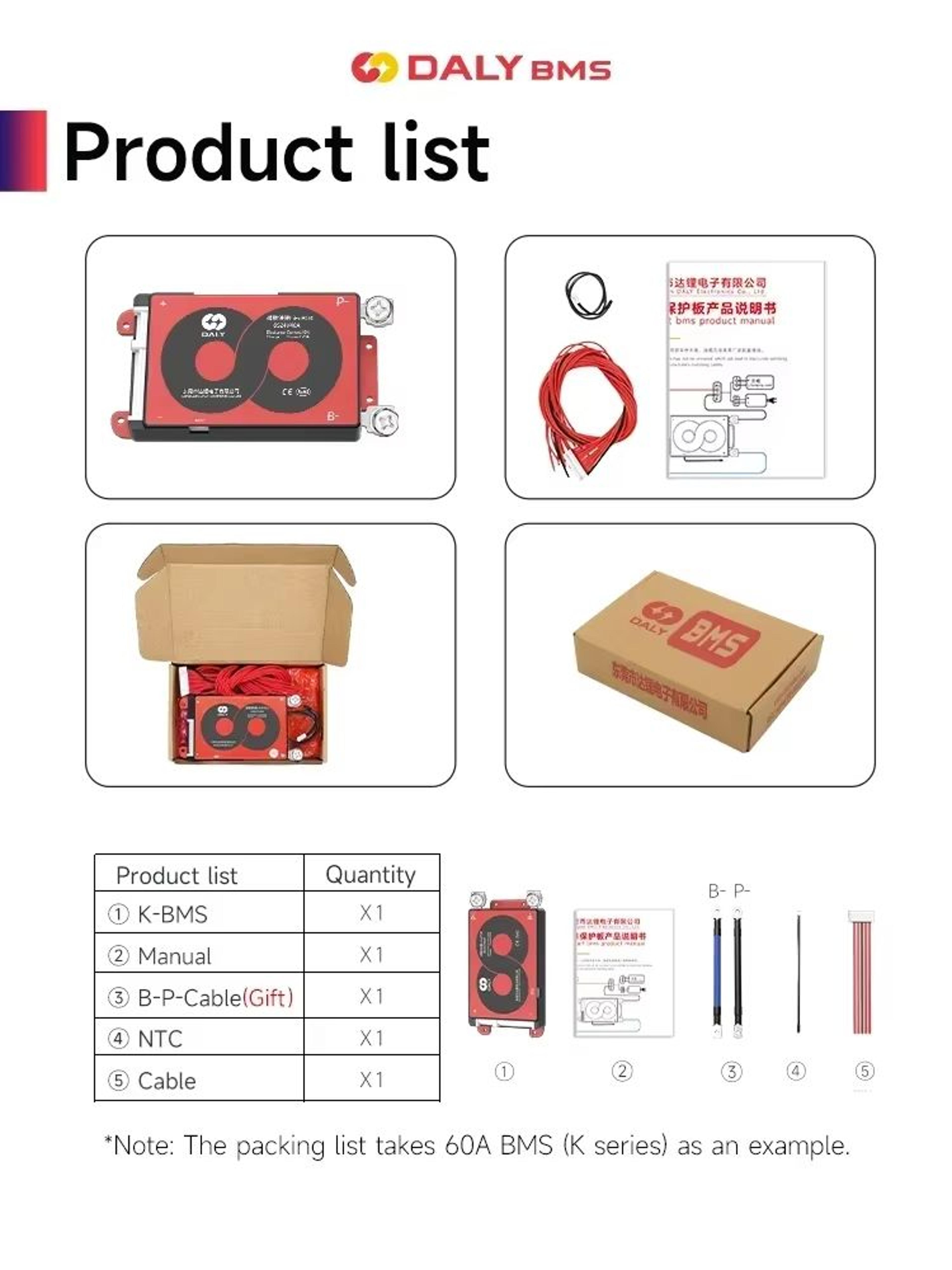 DALY BMS 15A100A With Balance  Battery Management System For Liion  LiFePO4 Packs 3S16S With NTC Pr 4