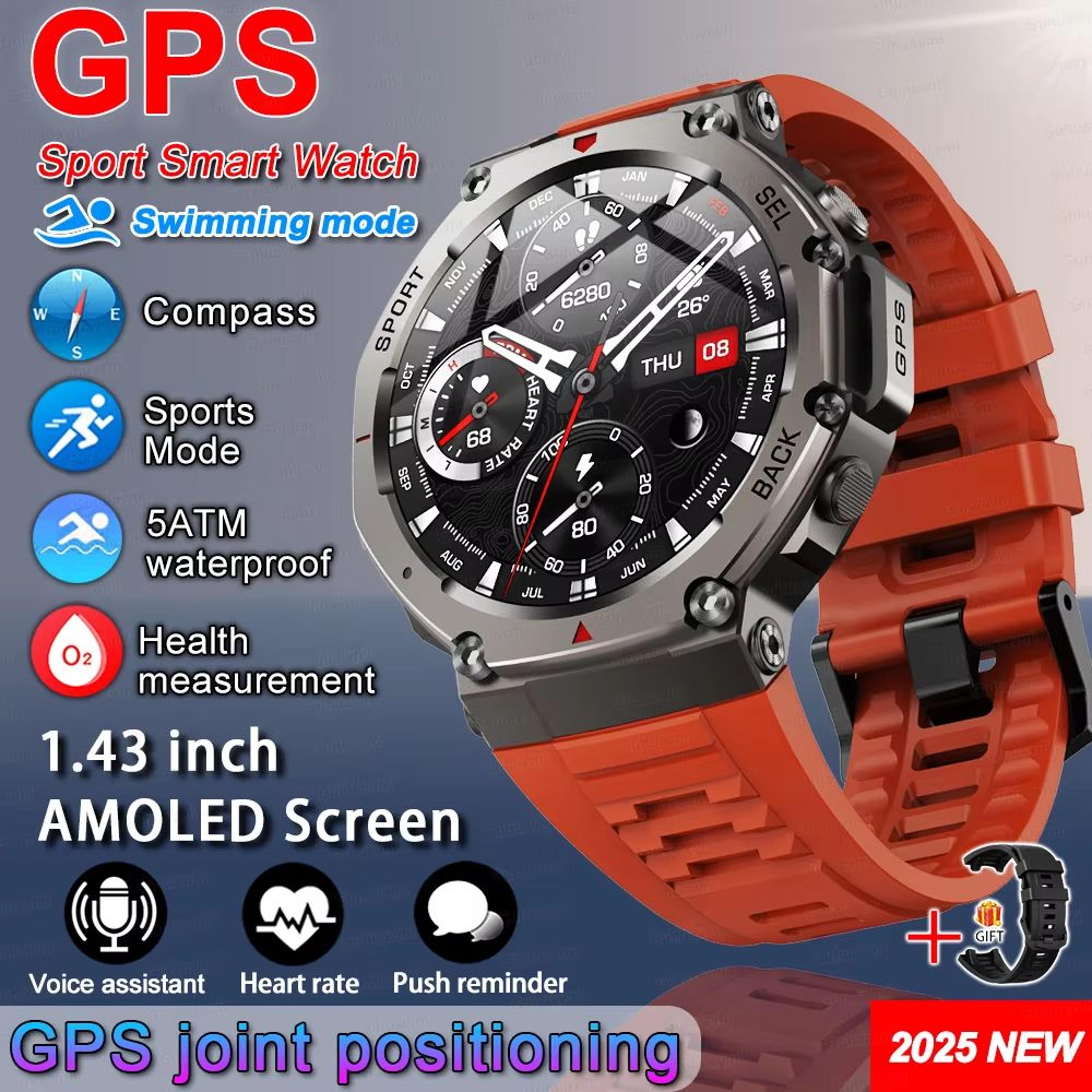 TRex 3 Ultra GPS Smartwatch  5ATM Waterproof Military Sports Watch With DualBand GNSS  Compass 2025 9