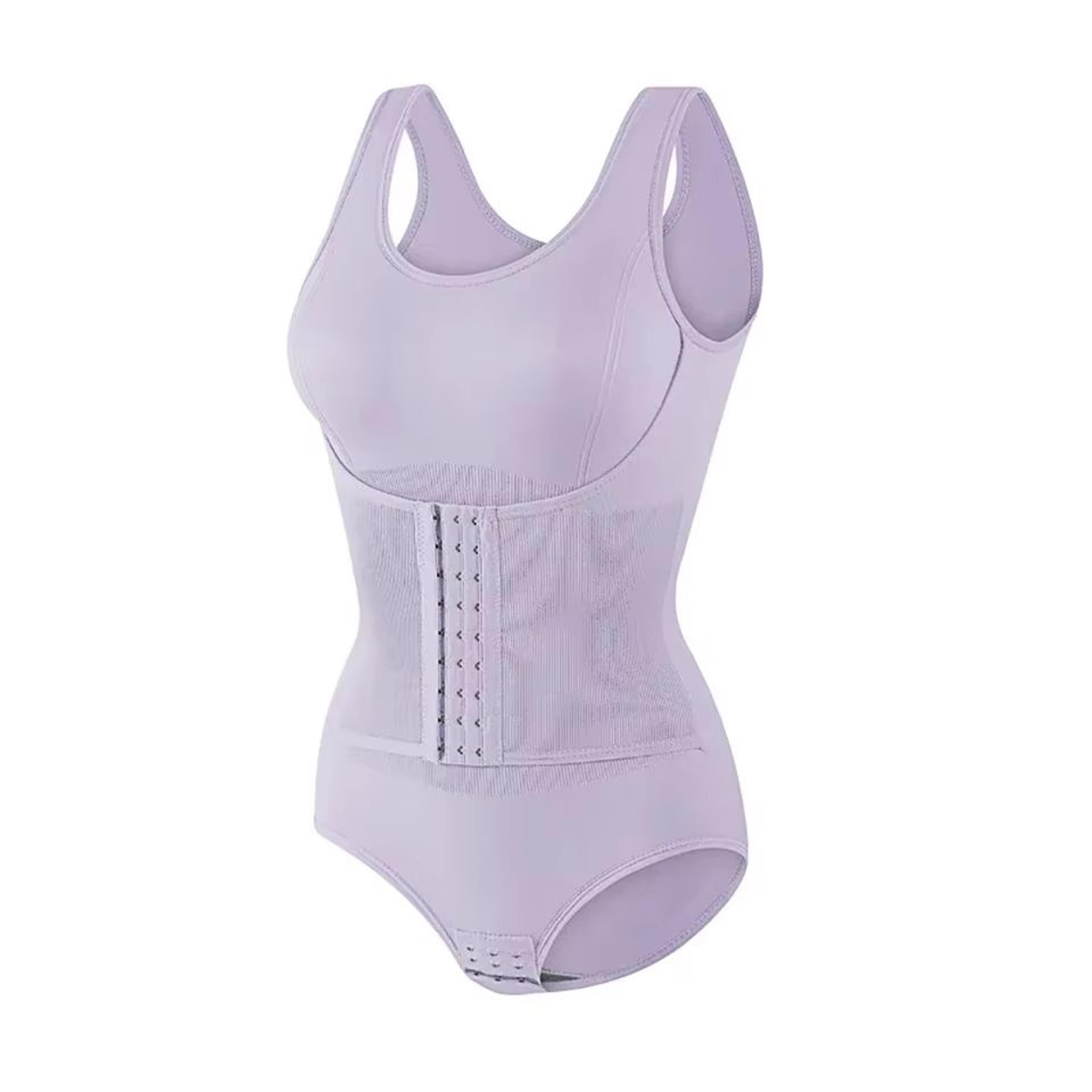 Womens Bodysuit Shapewear With Zipper And Belt  Tummy Control Slimming Waist Trainer Body Shaper 9