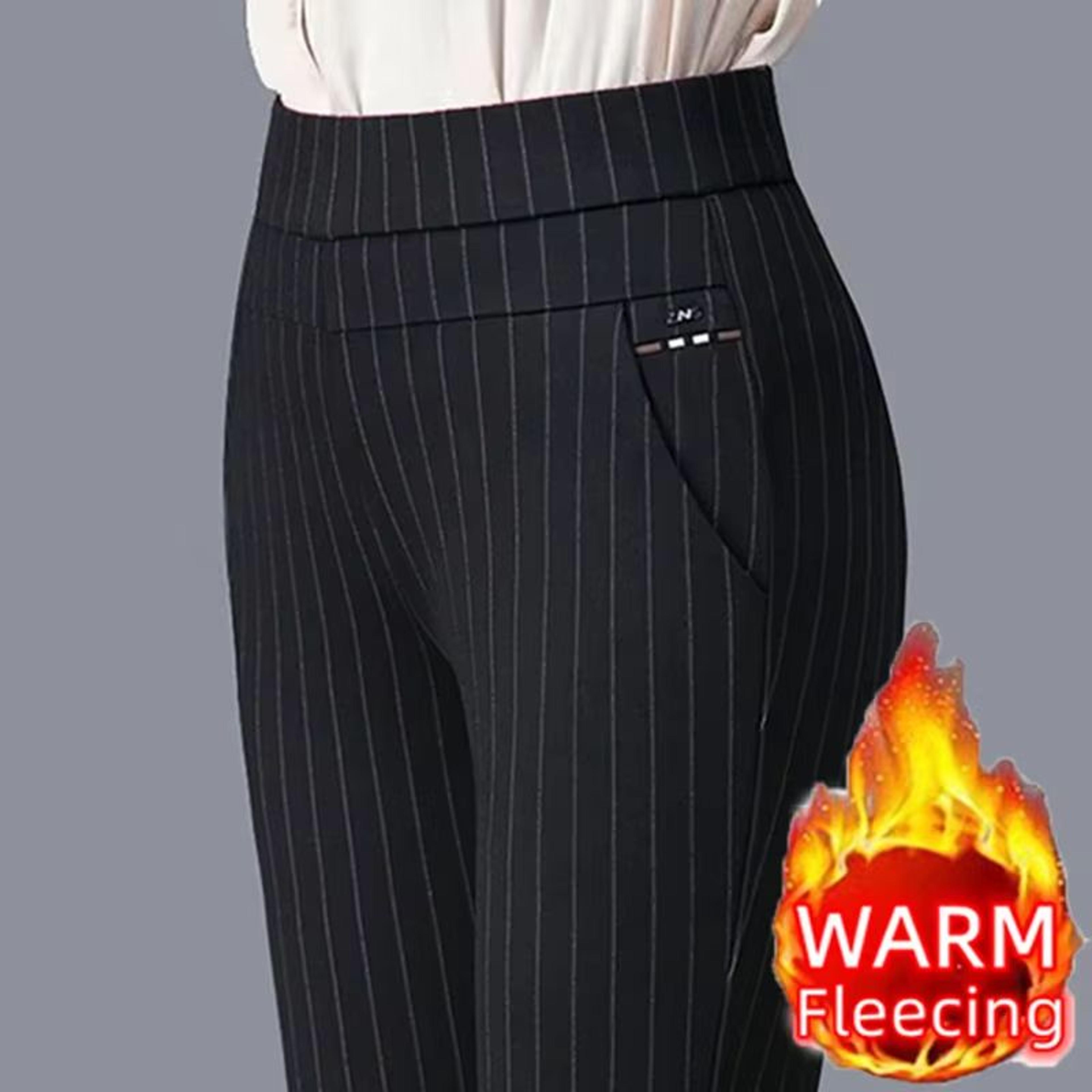 Womens Winter Warm Pencil Pants  FleeceLined Skinny Trousers For Cold Weather Comfort  Style 8