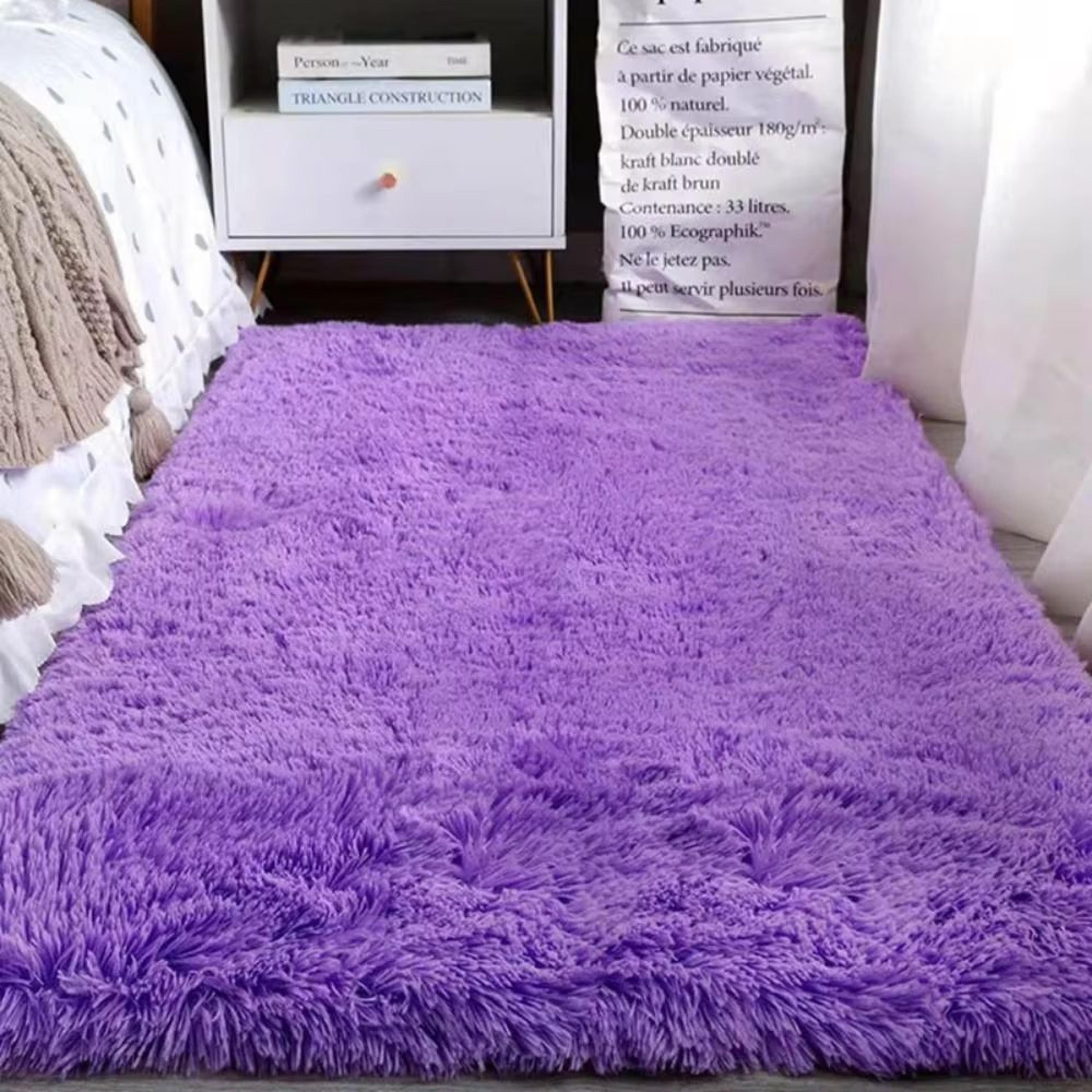 VIKAMA TieDye Plush Carpet  Soft Fluffy NonSlip Rug For Living Room Bedroom  Kids Spaces 15
