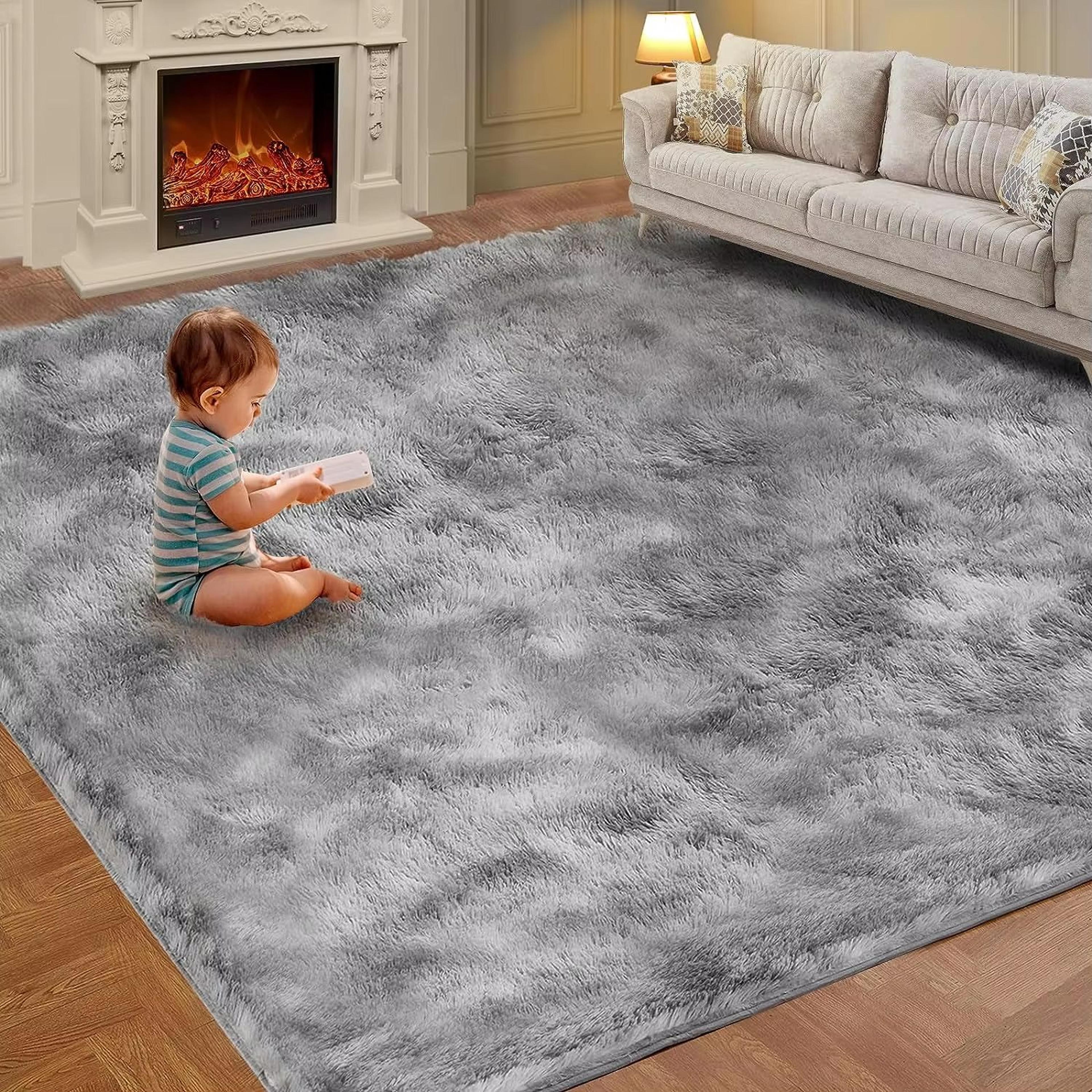 VIKAMA TieDye Plush Carpet  Soft Fluffy NonSlip Rug For Living Room Bedroom  Kids Spaces 1