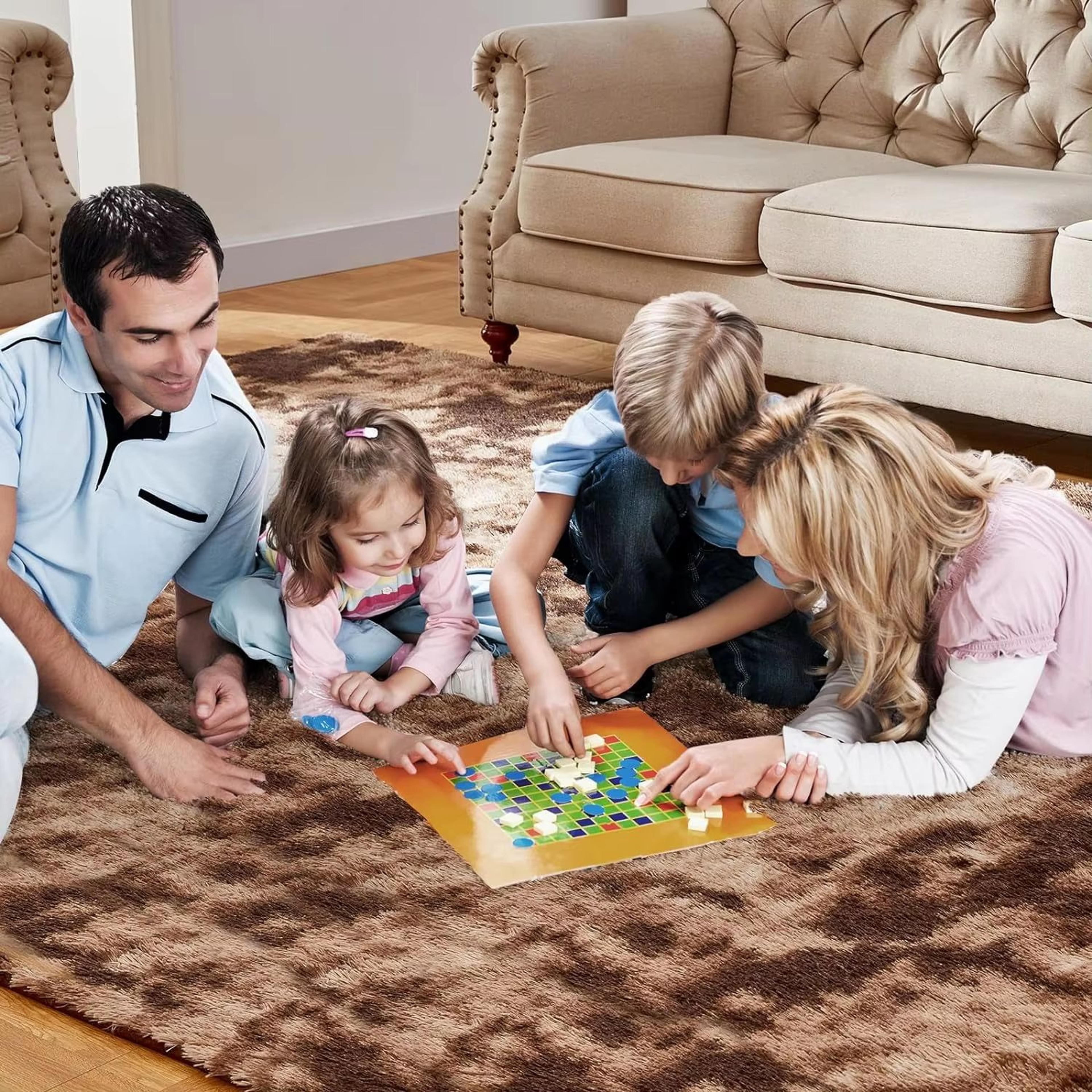 VIKAMA TieDye Plush Carpet  Soft Fluffy NonSlip Rug For Living Room Bedroom  Kids Spaces 3