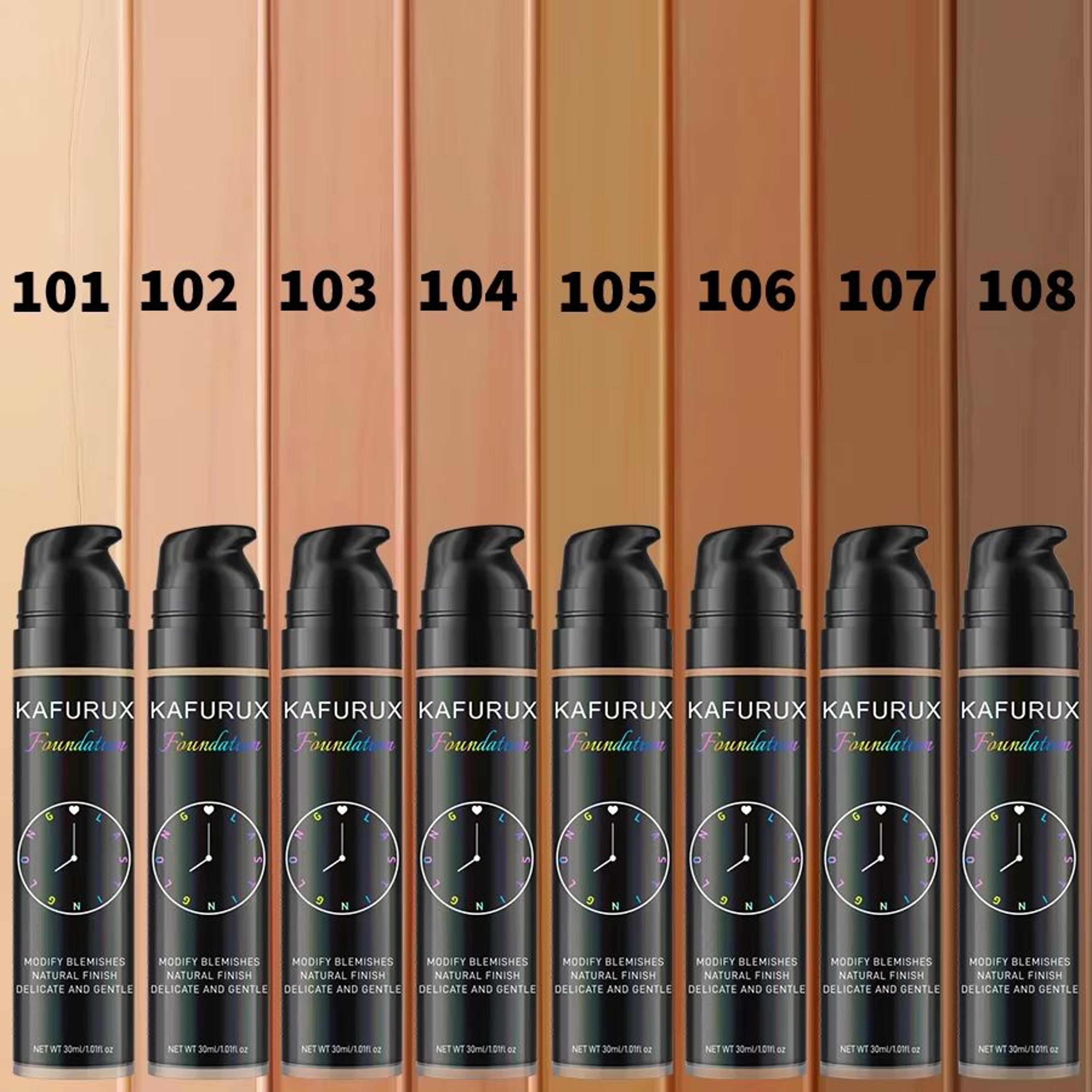 8Color Liquid Foundation  Waterproof Korean Makeup Base With Full Coverage Concealer 1