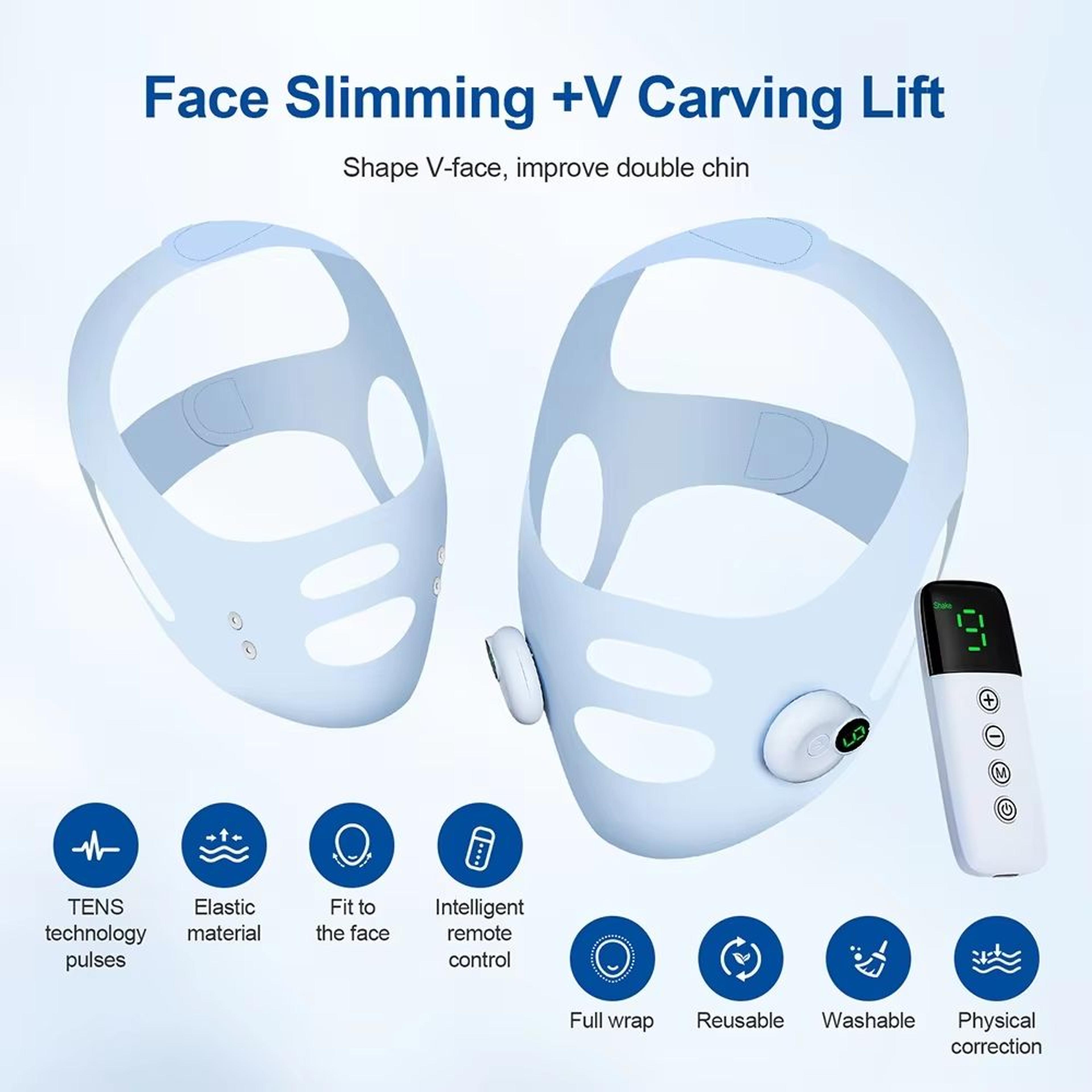 Facial EMS Lifting Massager  VLine Slimming Strap  Double Chin Removal Tool For Firm Skin 1