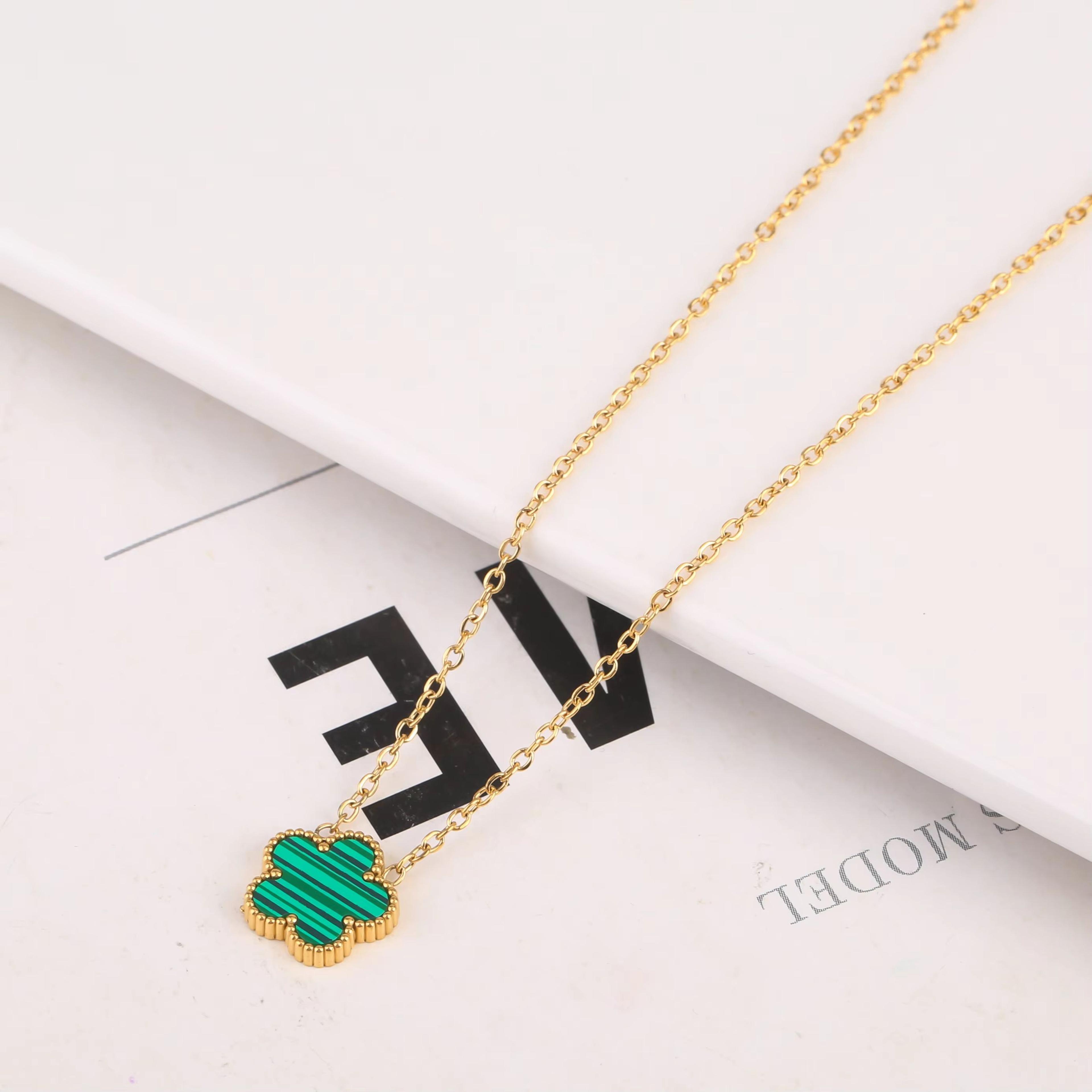 Luxury Gold Plated Clover Bracelet  Adjustable Stainless Steel 316L Flower Jewelry For Women 18