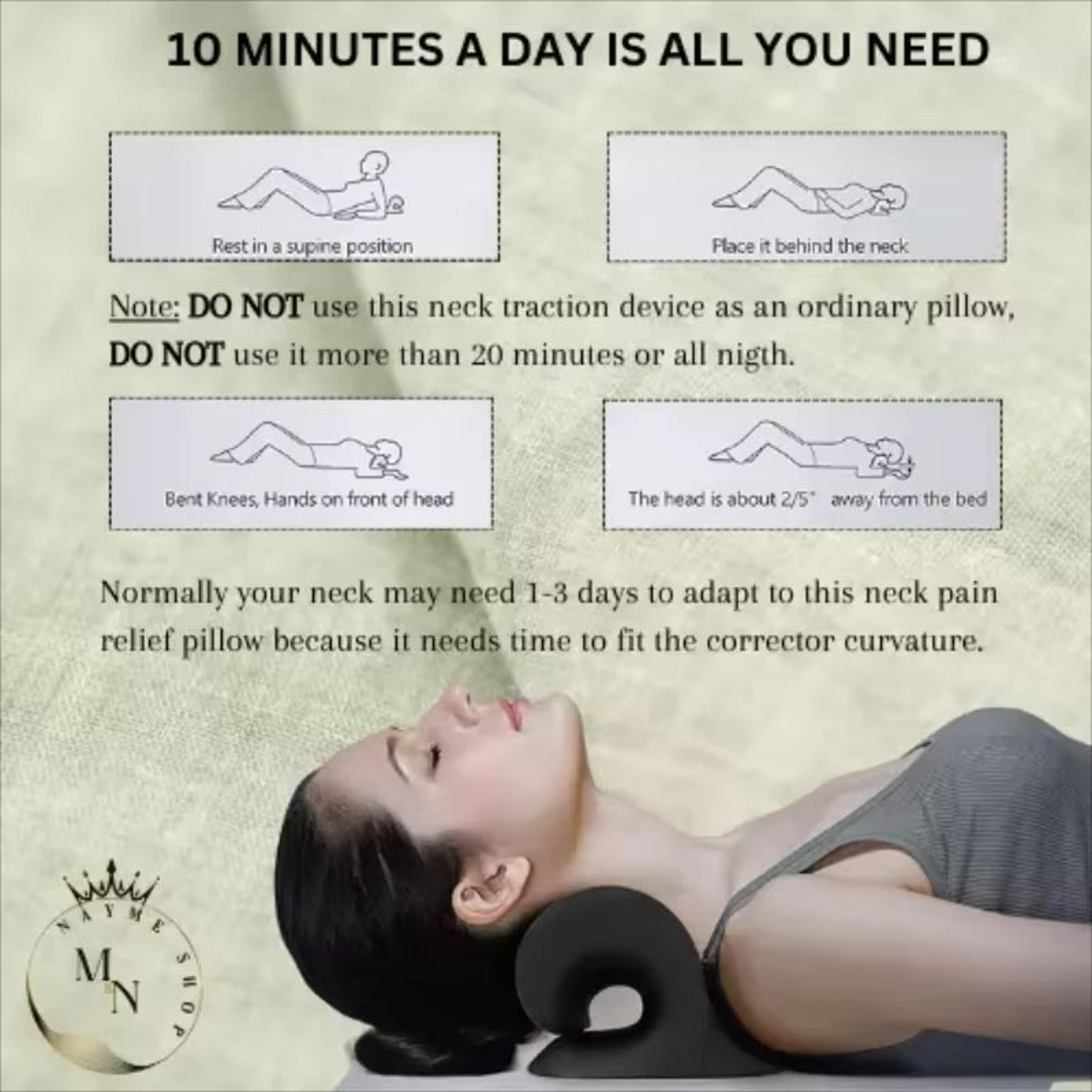 Advanced Cervical Traction Device  Neck  Shoulder Relaxer Chiropractic Pillow For Pain Relief And P 1
