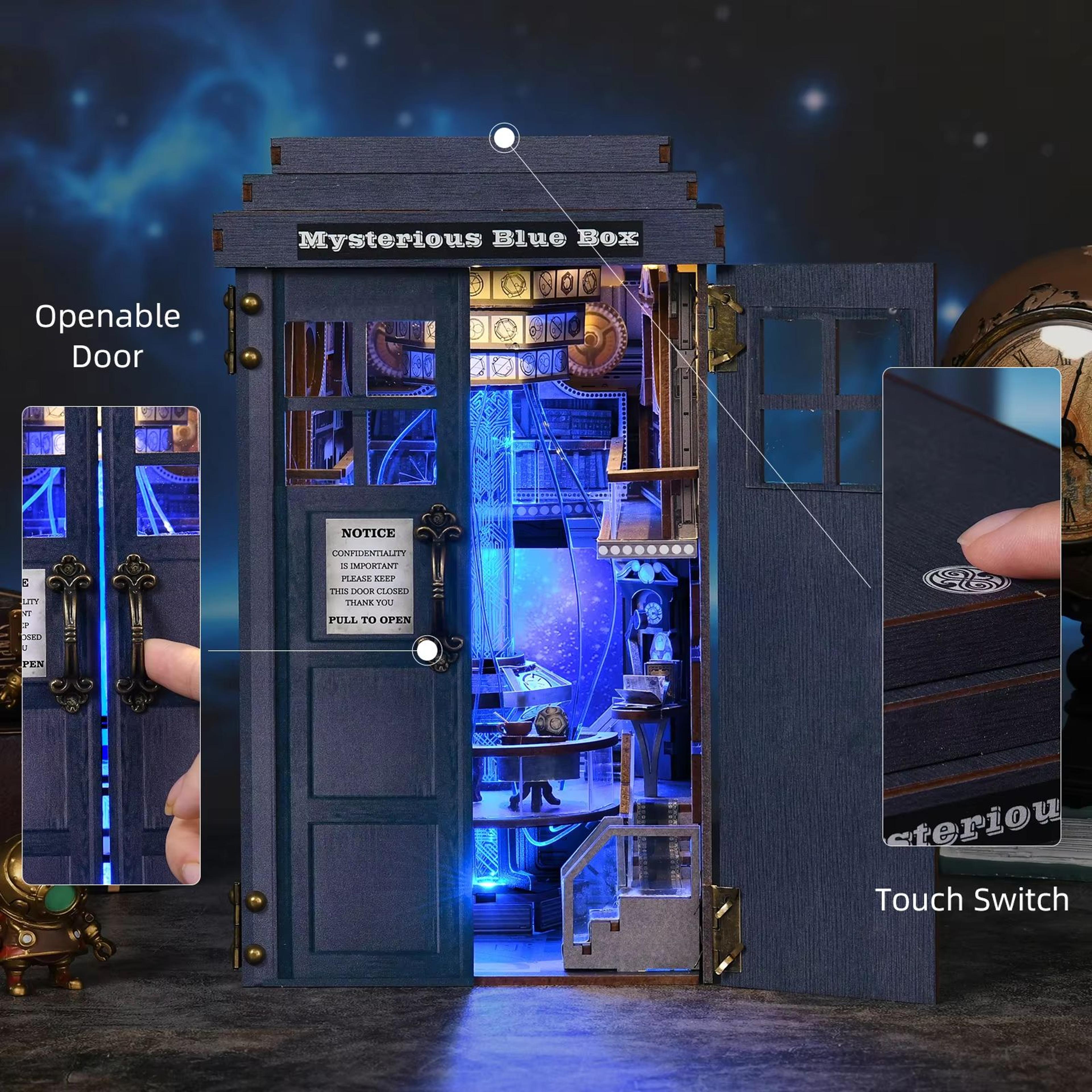 Doctor Who TARDIS Book Nook Kit  3D DIY Wooden Puzzle Bookshelf Insert  Handmade Model Decoration 2
