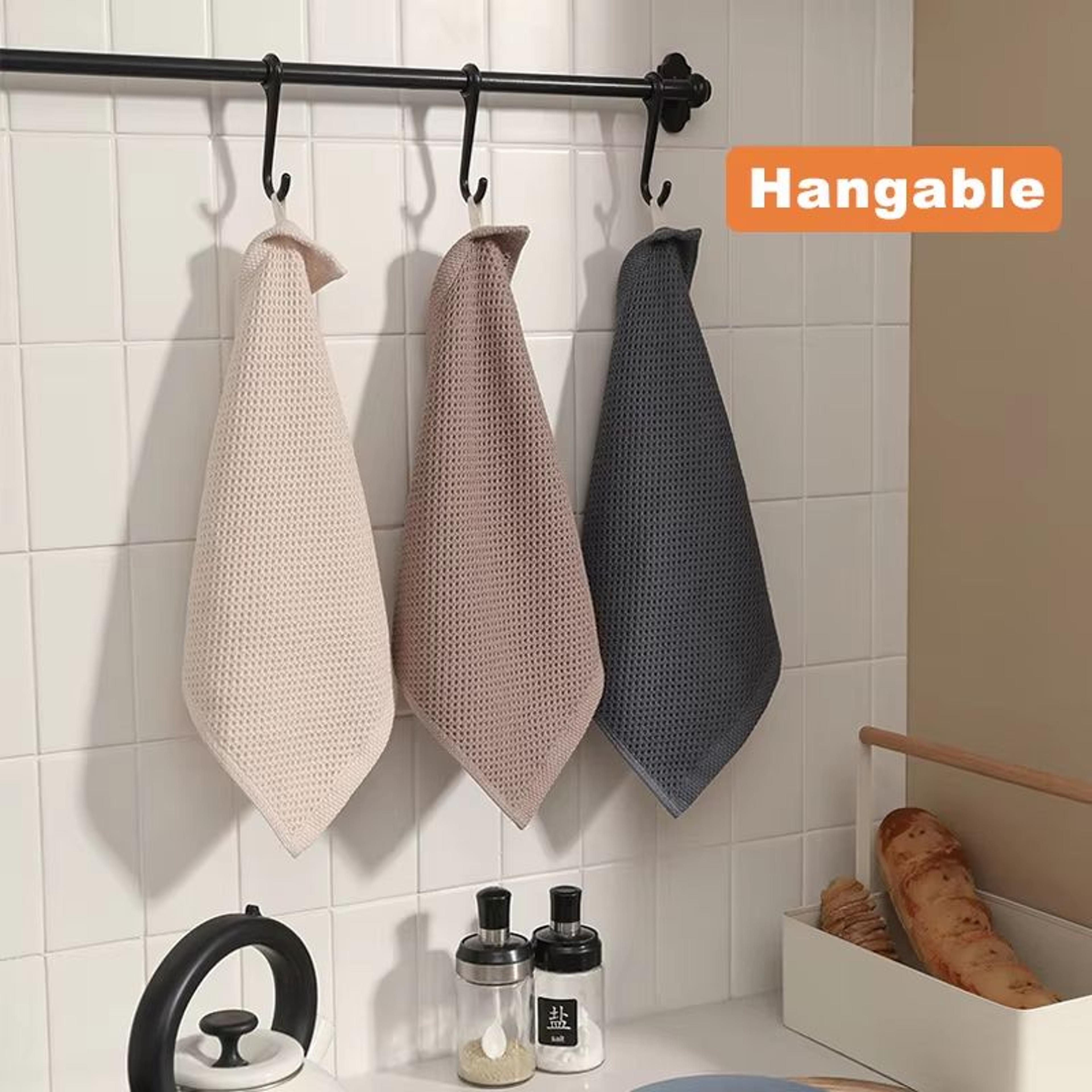 Soft Cotton Dishcloths  Absorbent Honeycomb Kitchen Towels  Multipurpose Wash Cloths 4