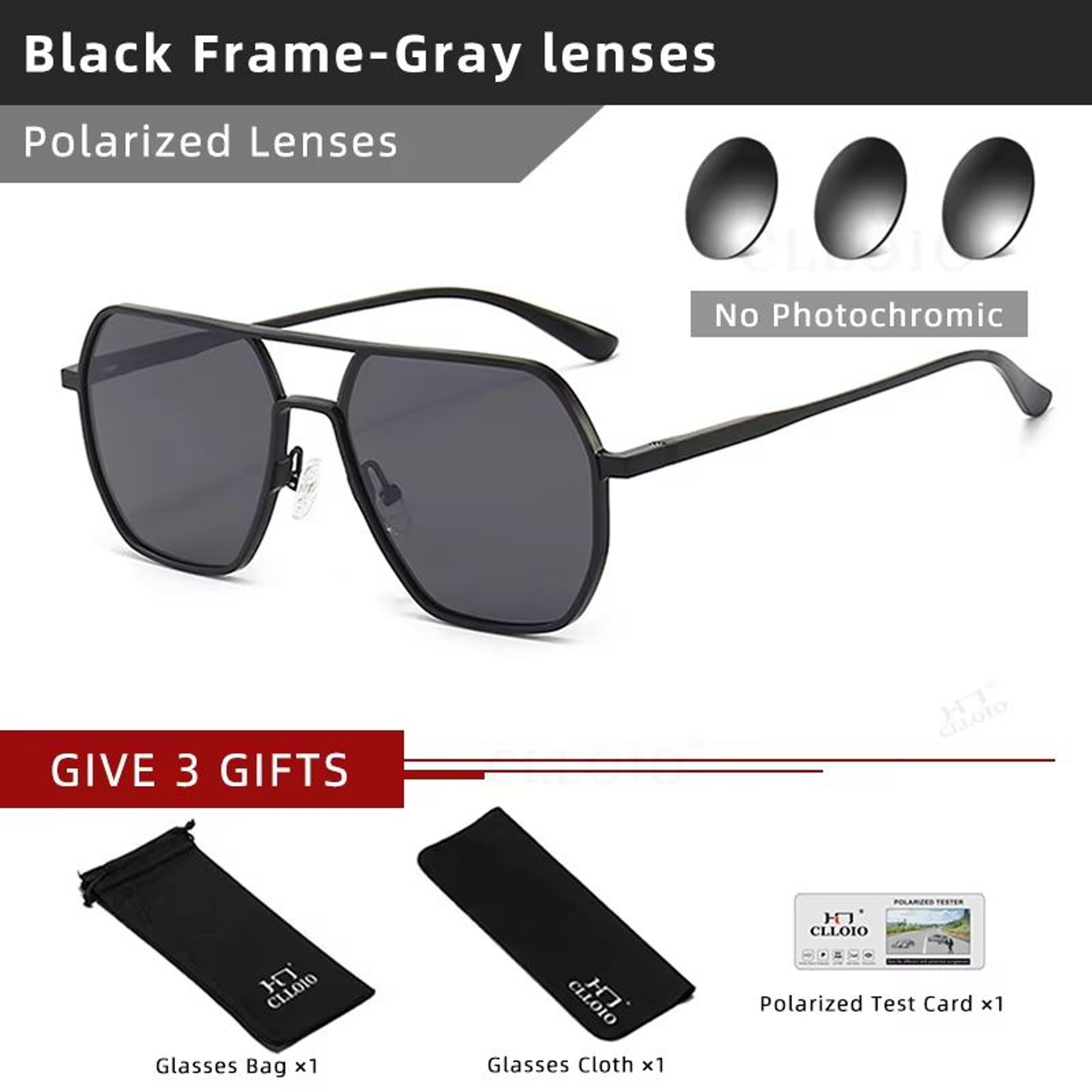 Aluminum Photochromic Sunglasses  Polarized AntiGlare Chameleon Glasses For Men  Women 6