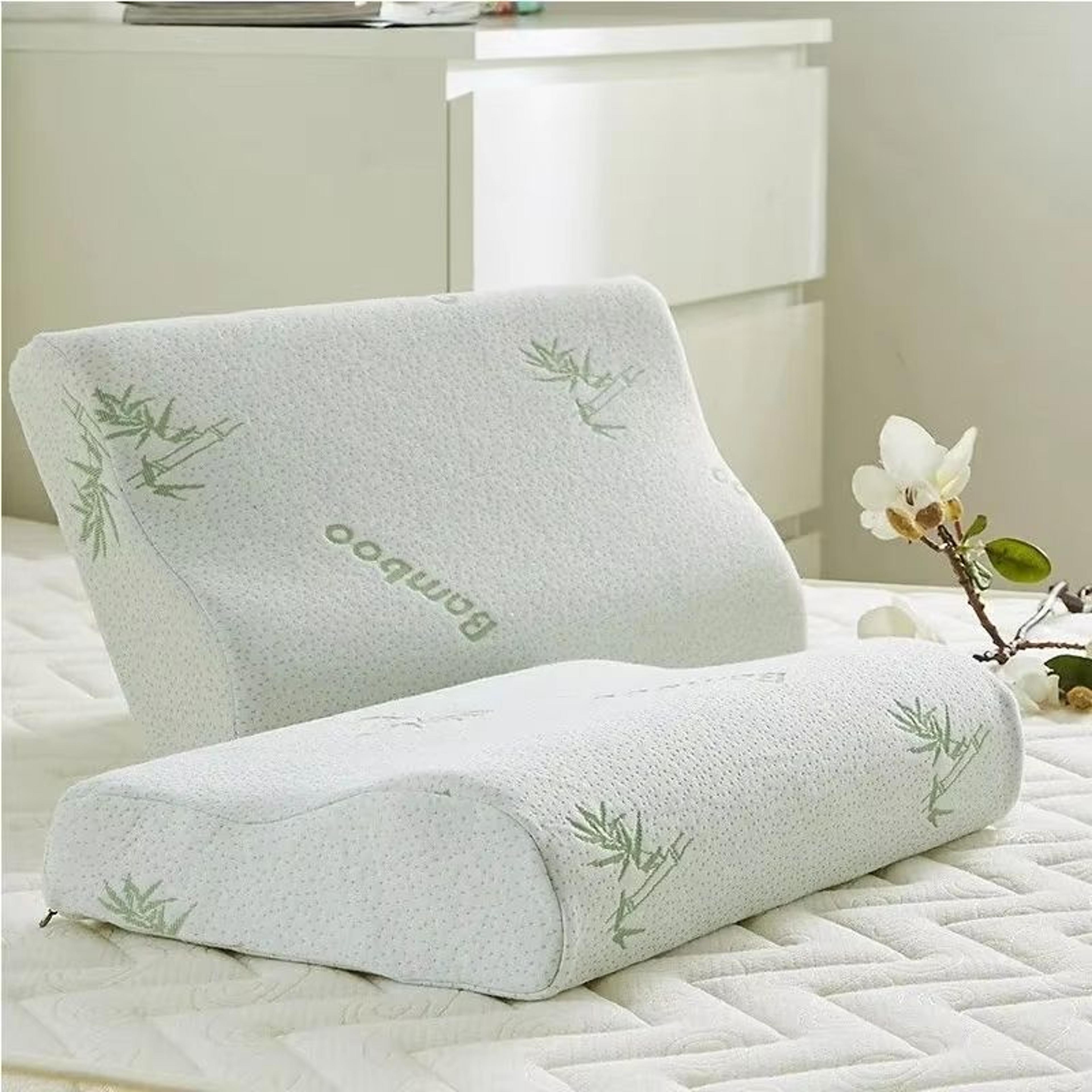Bamboo Fiber Memory Foam Pillow  Orthopedic Neck Support  Pressure Relief 5