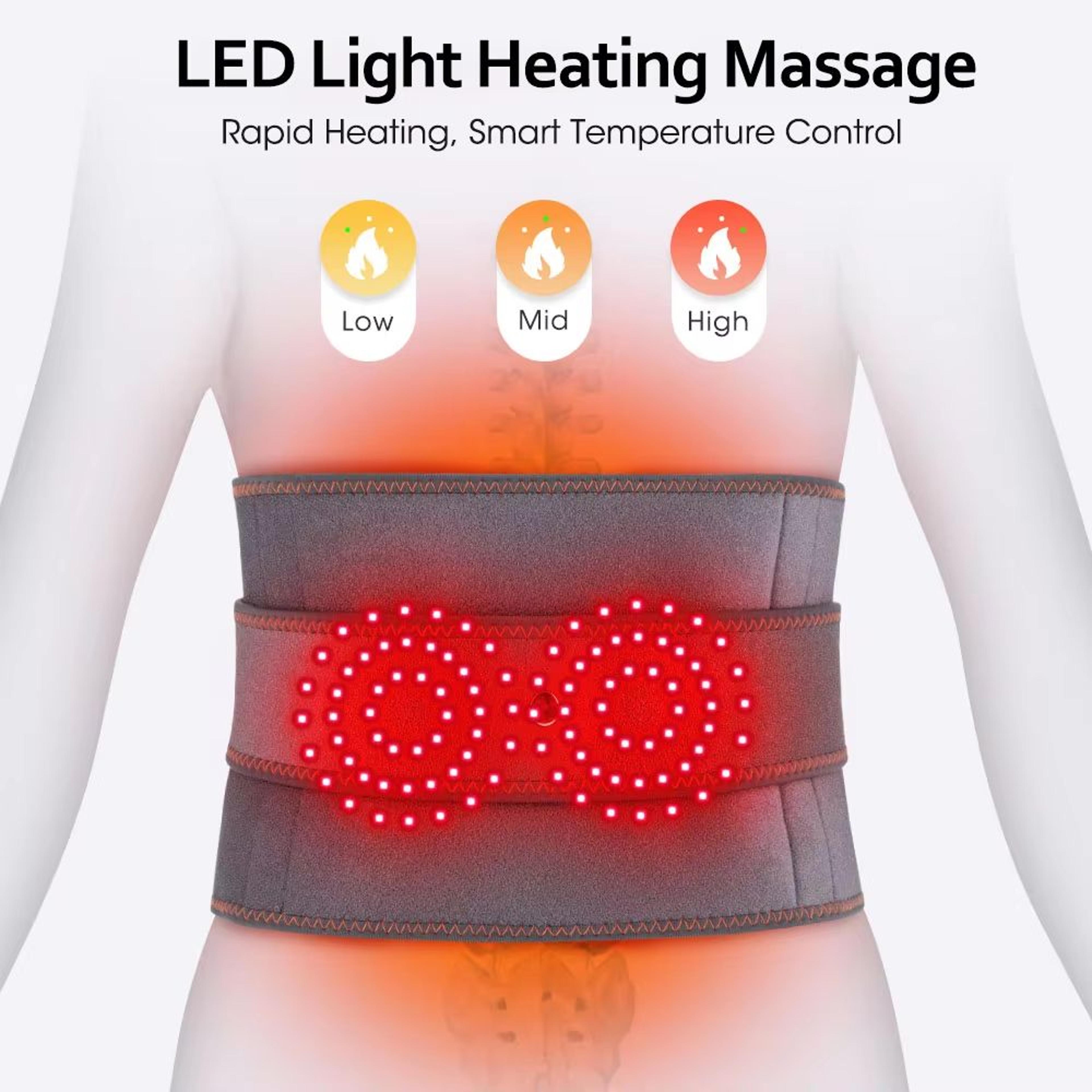 Electric Heating Waist Massager Belt  Vibration Hot Compress  Adjustable Back Support 2