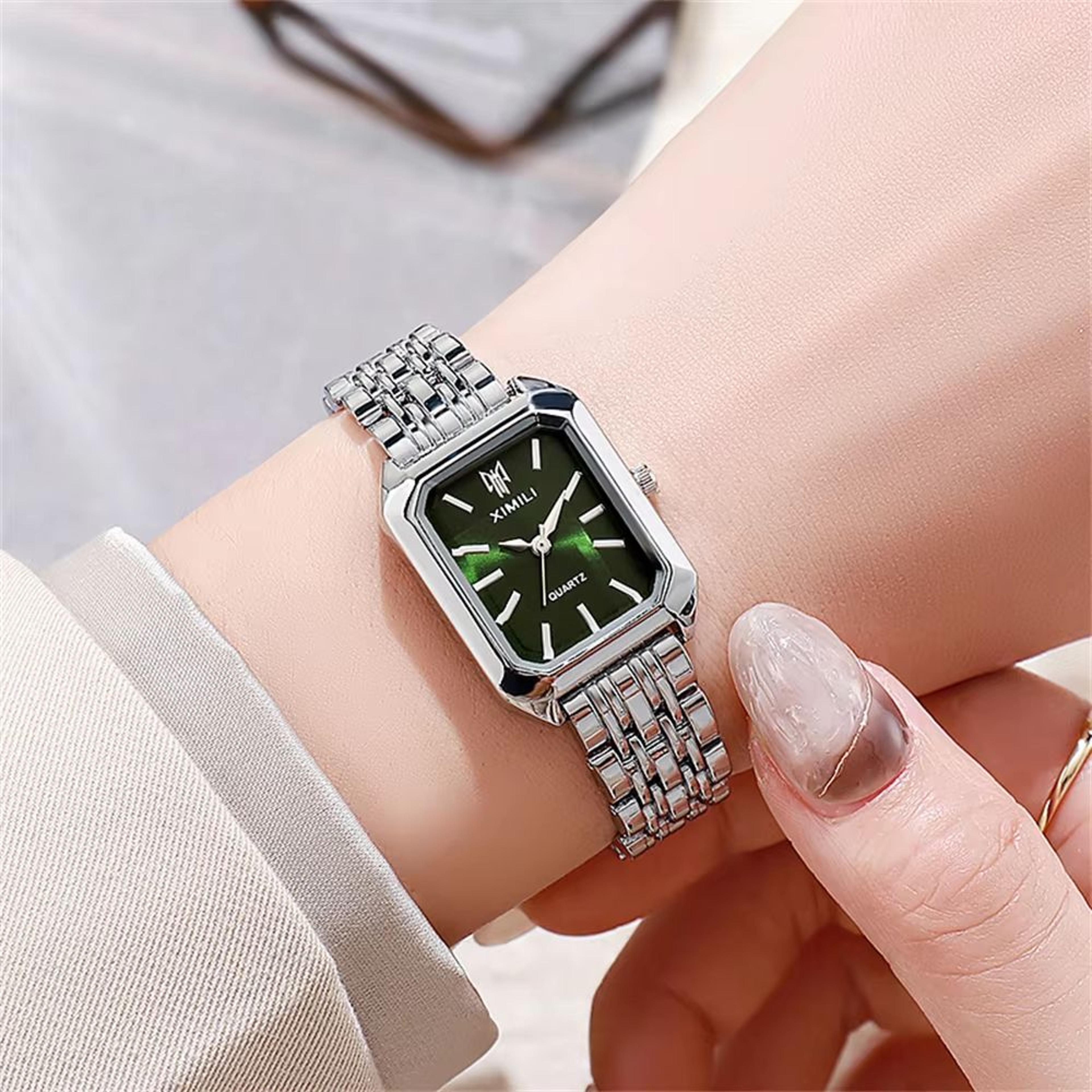 Womens Minimalist Square Quartz Watch  Fashion Sports Silicone Strap Timepiece 4