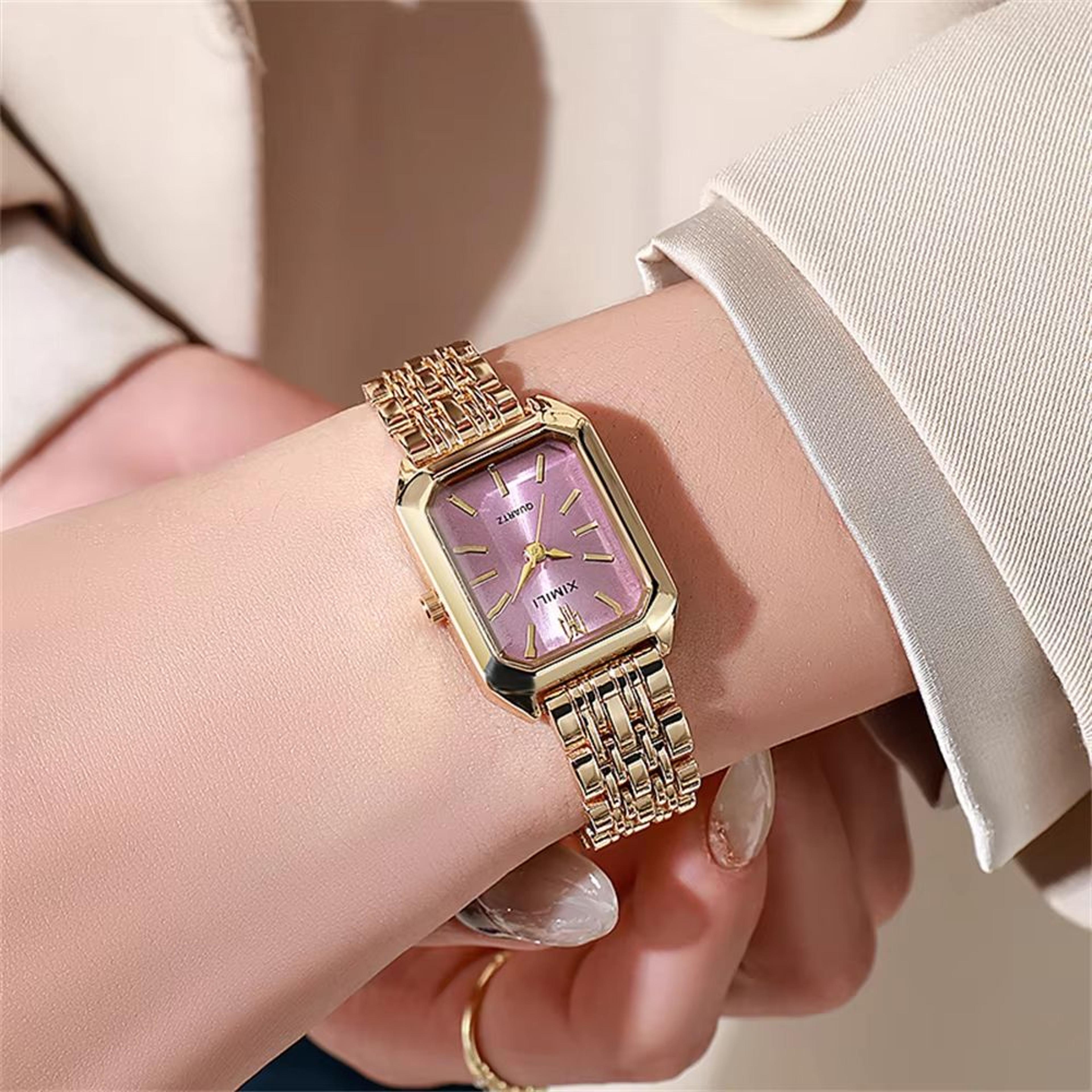 Womens Minimalist Square Quartz Watch  Fashion Sports Silicone Strap Timepiece 8