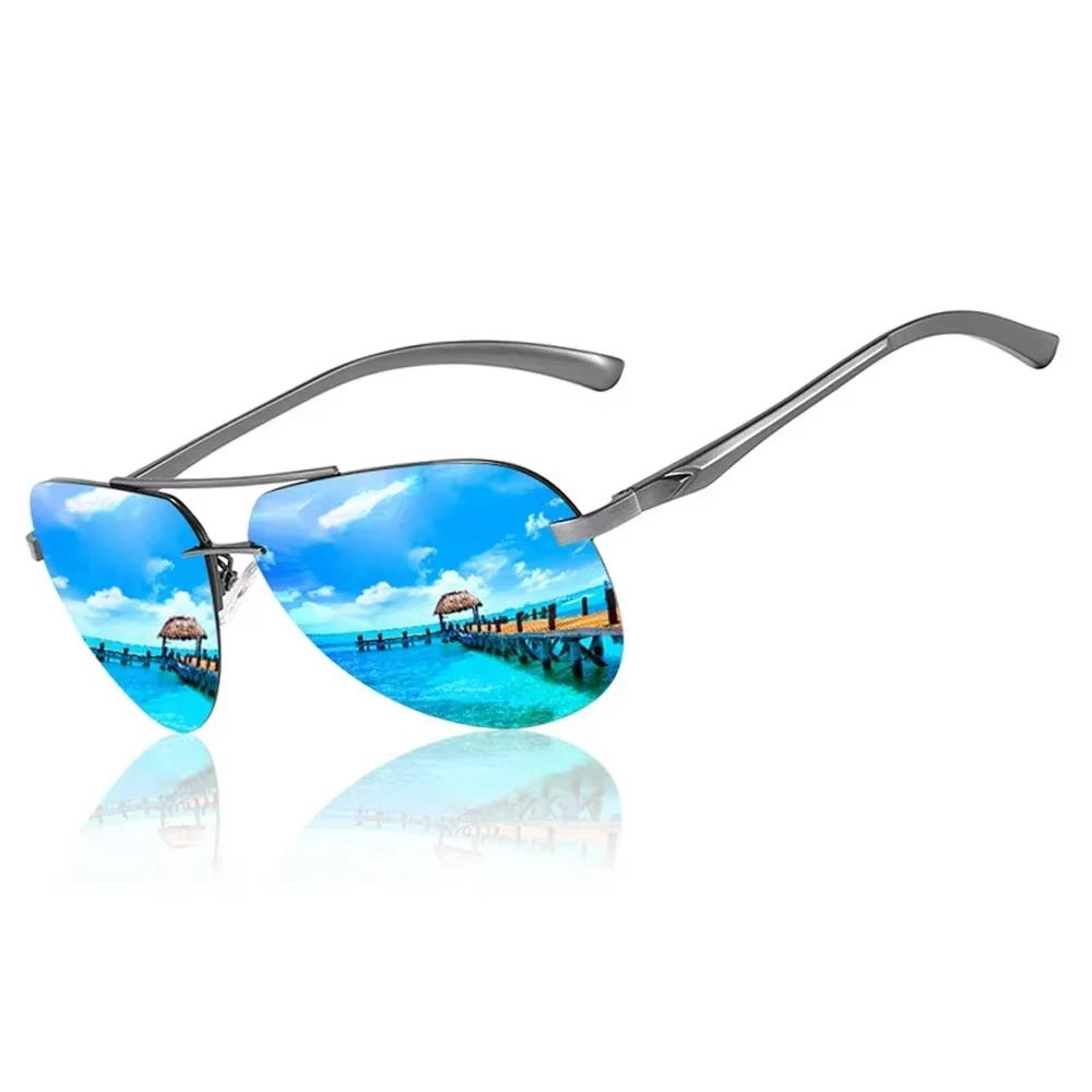 Classic Polarized Sunglasses For Men  Women  Driving Metal Frame Mirror Lens 3
