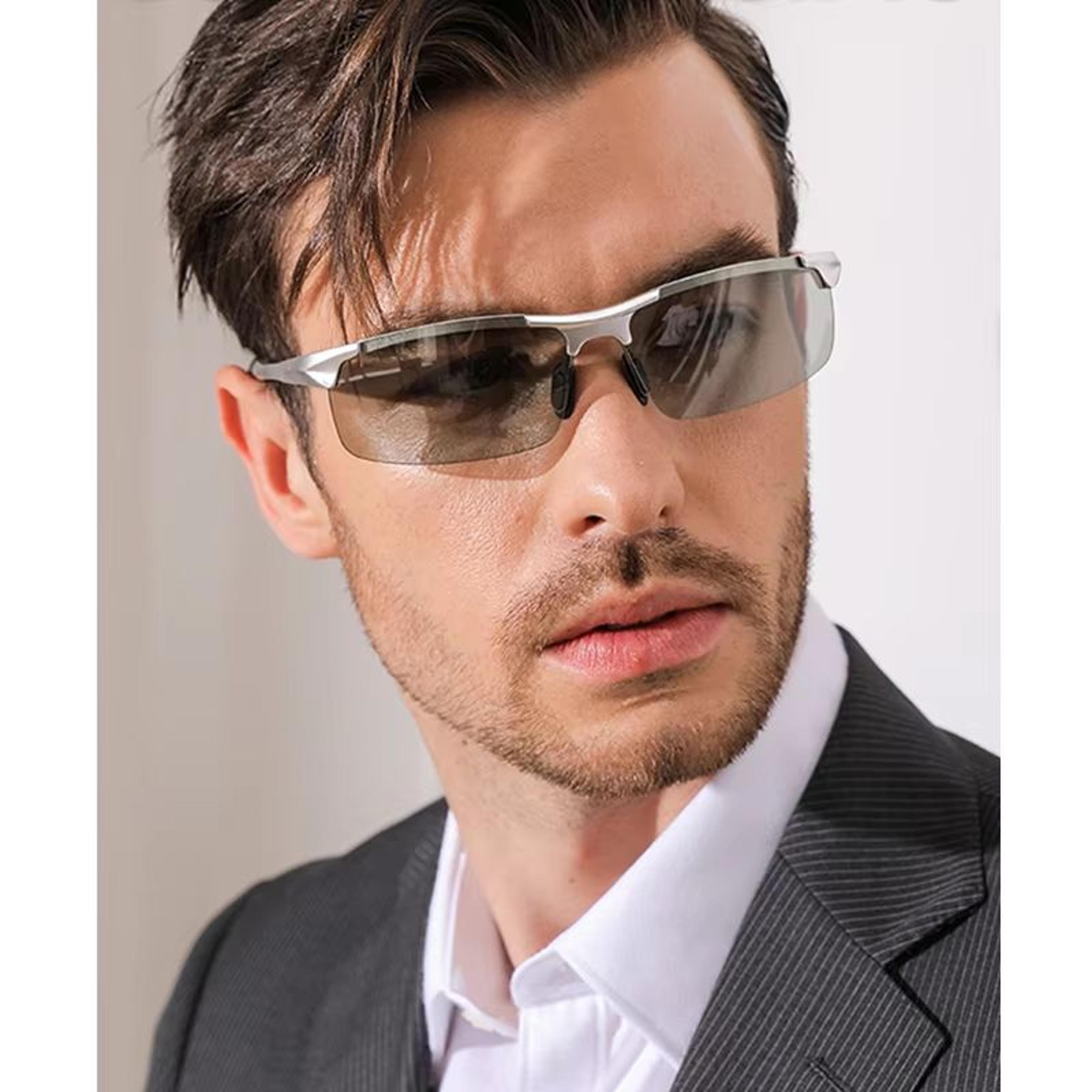 CllOIO Photochromic Polarized Sunglasses For Men  Day  Night Driving AntiGlare Glasses 1