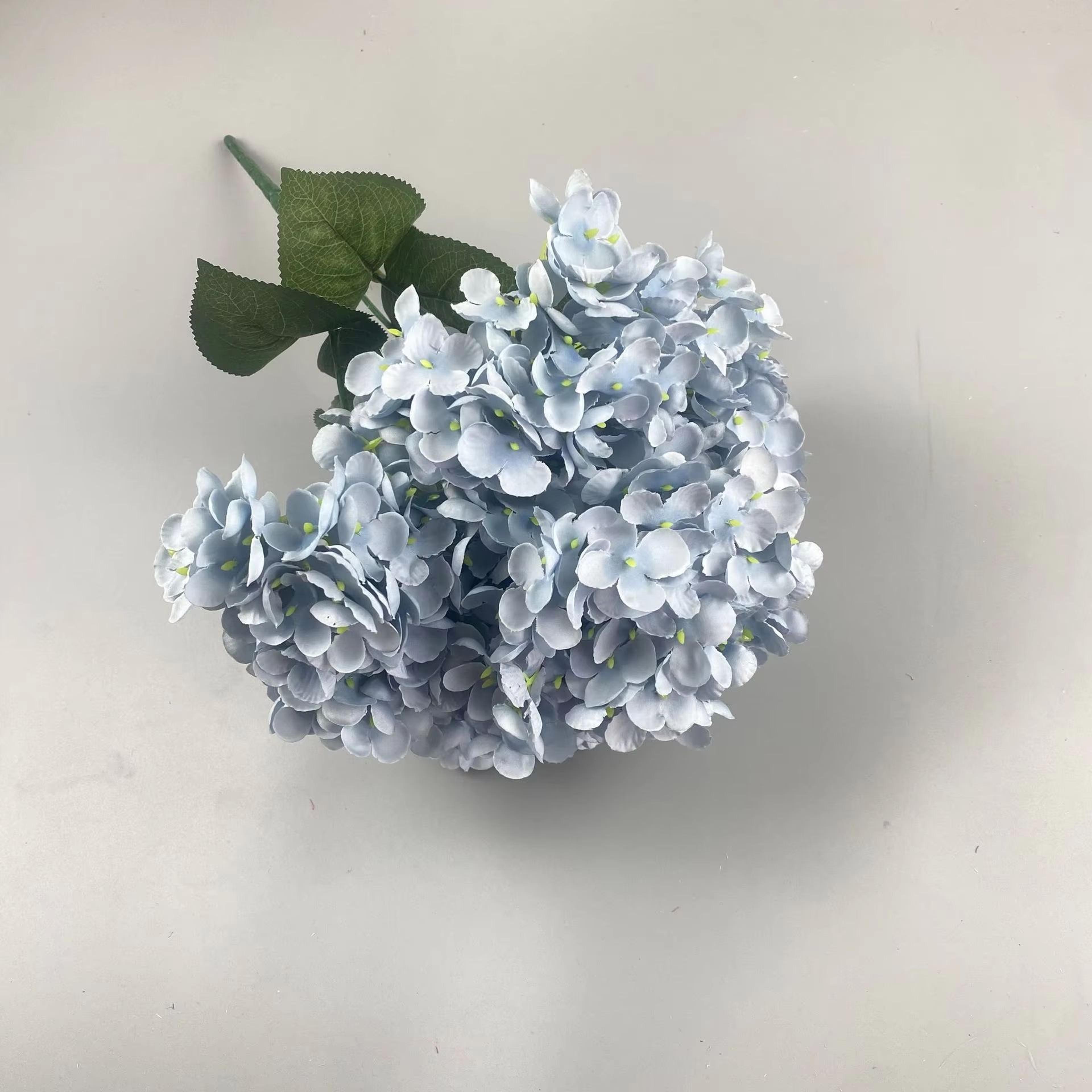 Elegant 5Head Silk Hydrangea Bouquet  Realistic Artificial Flowers For Home Wedding  Party Decor 13