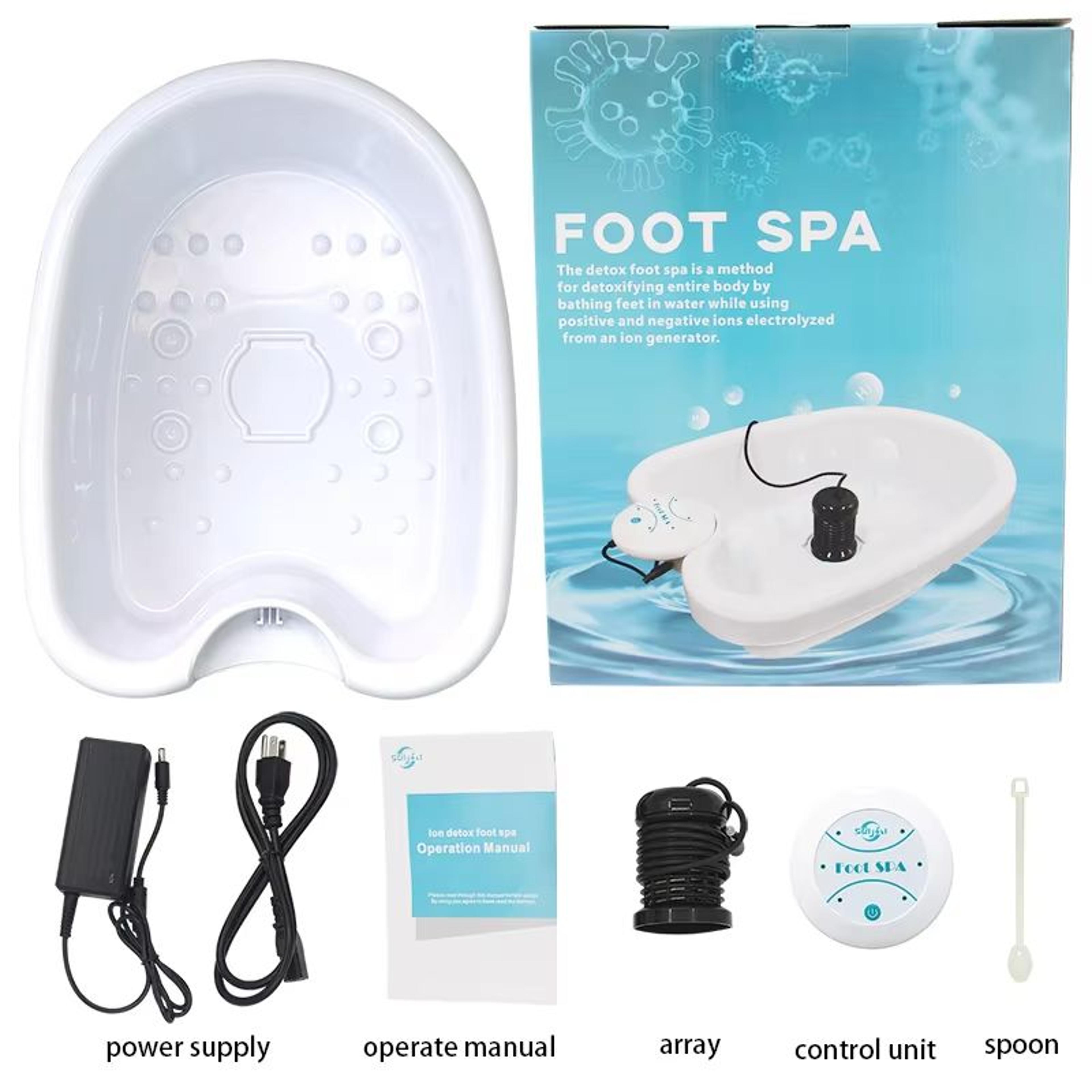 Ionic Detox Foot Bath Massage Machine With Basin  Electric Foot Spa Massager With Vibration  Deep C 6