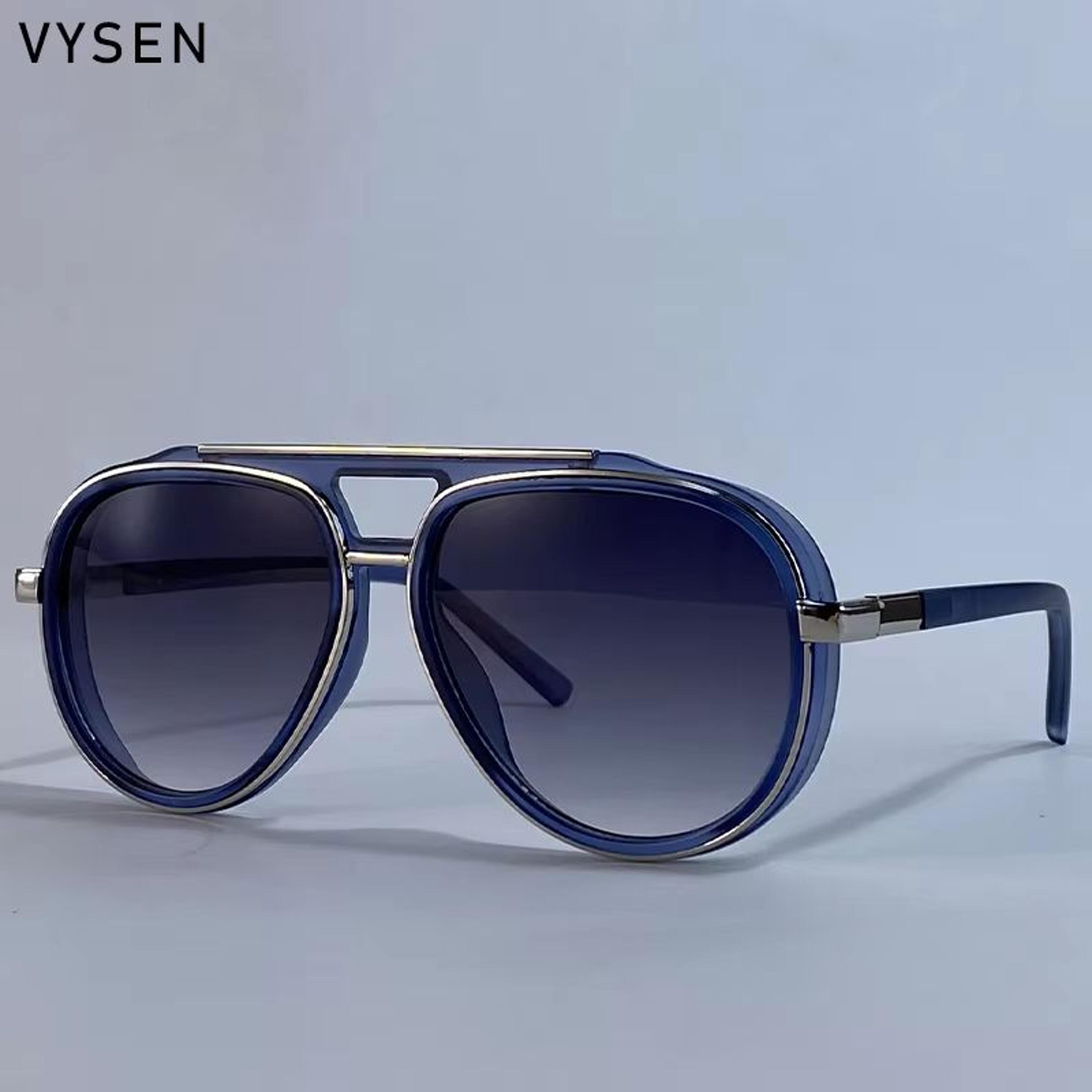 Mens Oversized Polarized Pilot Sunglasses  Luxury Double Beam Vintage Driving Shades 13
