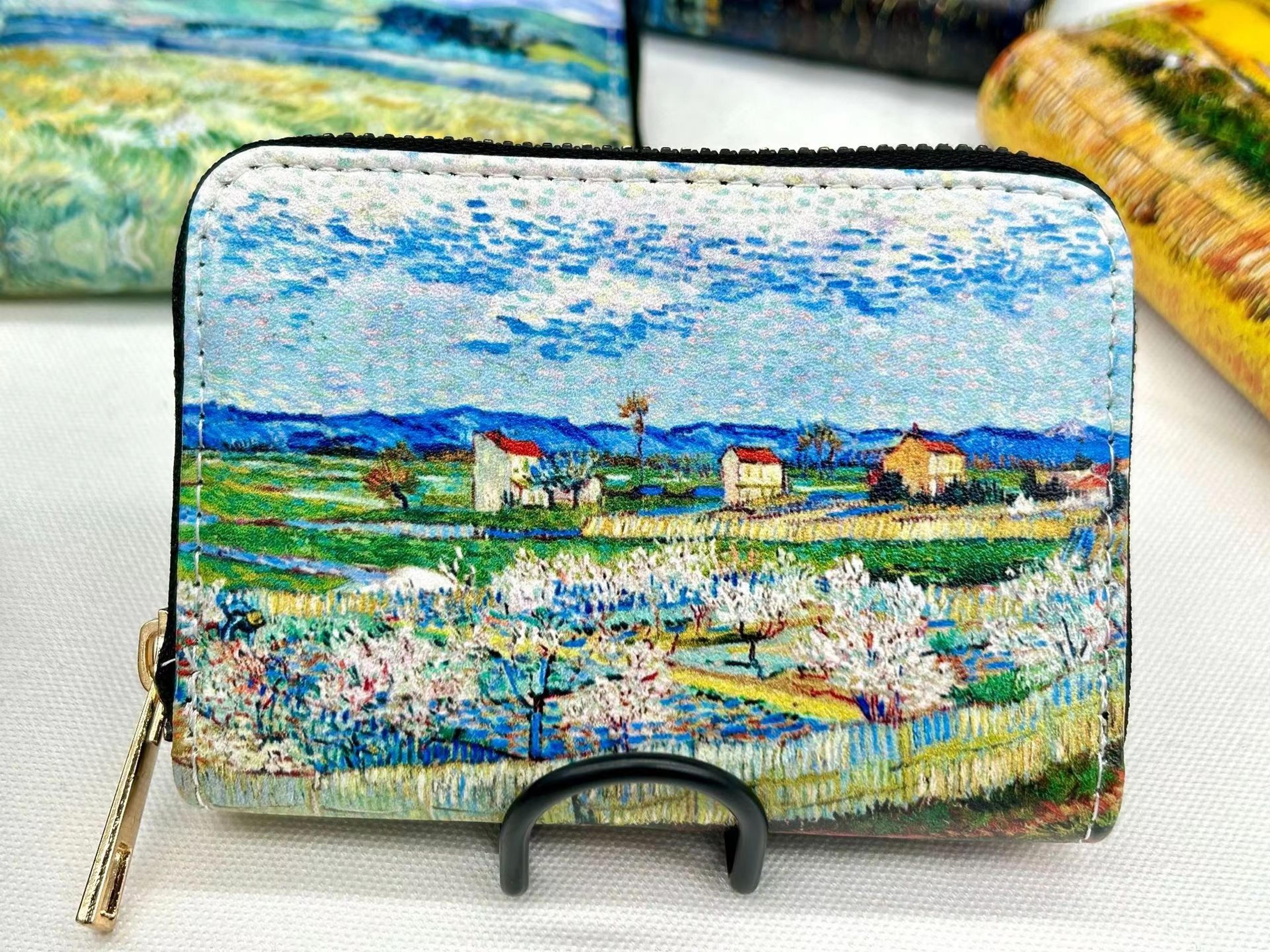 Van Gogh Art Card Holder Wallet  Premium Vegan Leather MultiFunction Zipper Wallet For Men  Women 3