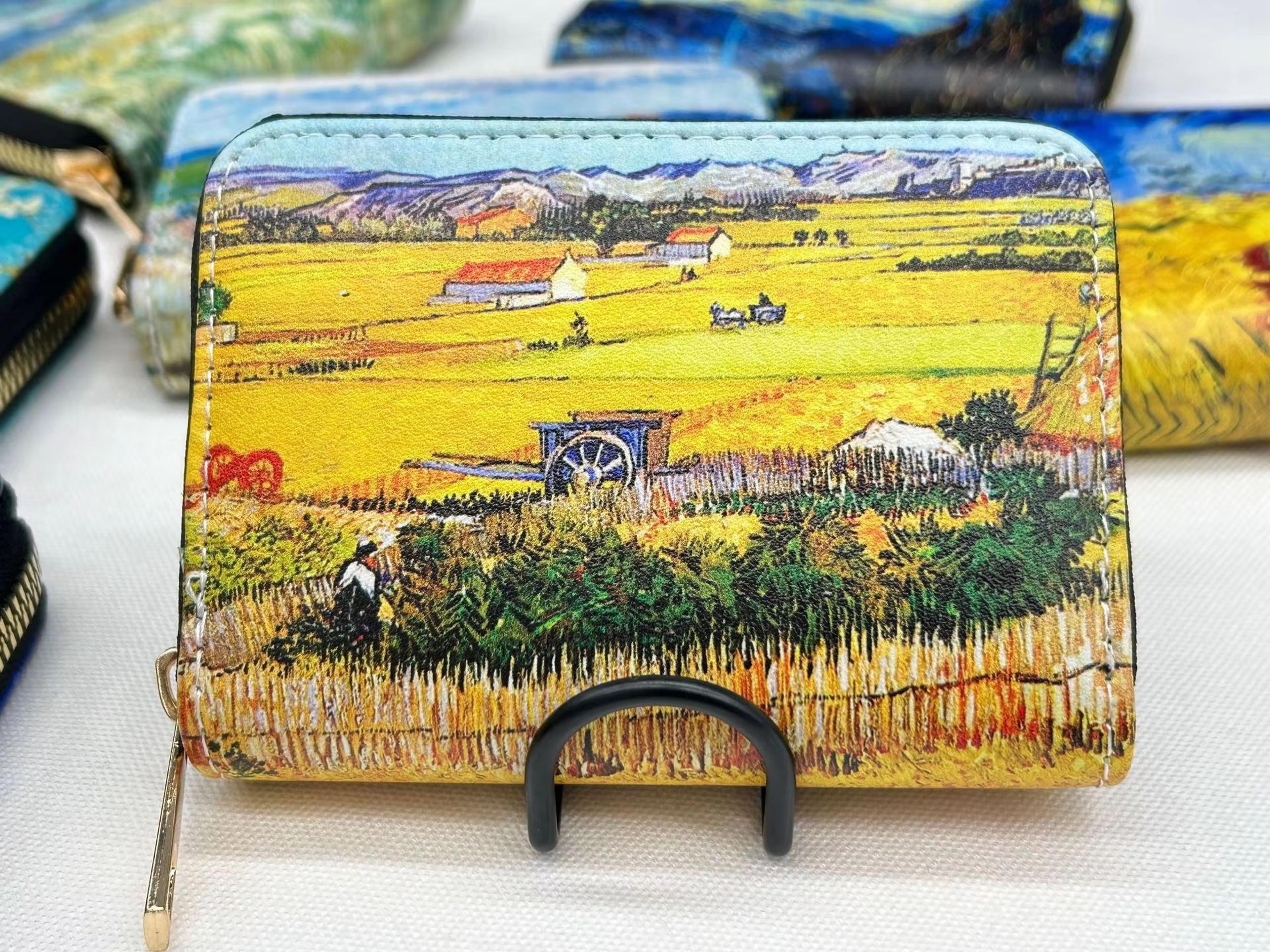 Van Gogh Art Card Holder Wallet  Premium Vegan Leather MultiFunction Zipper Wallet For Men  Women 9