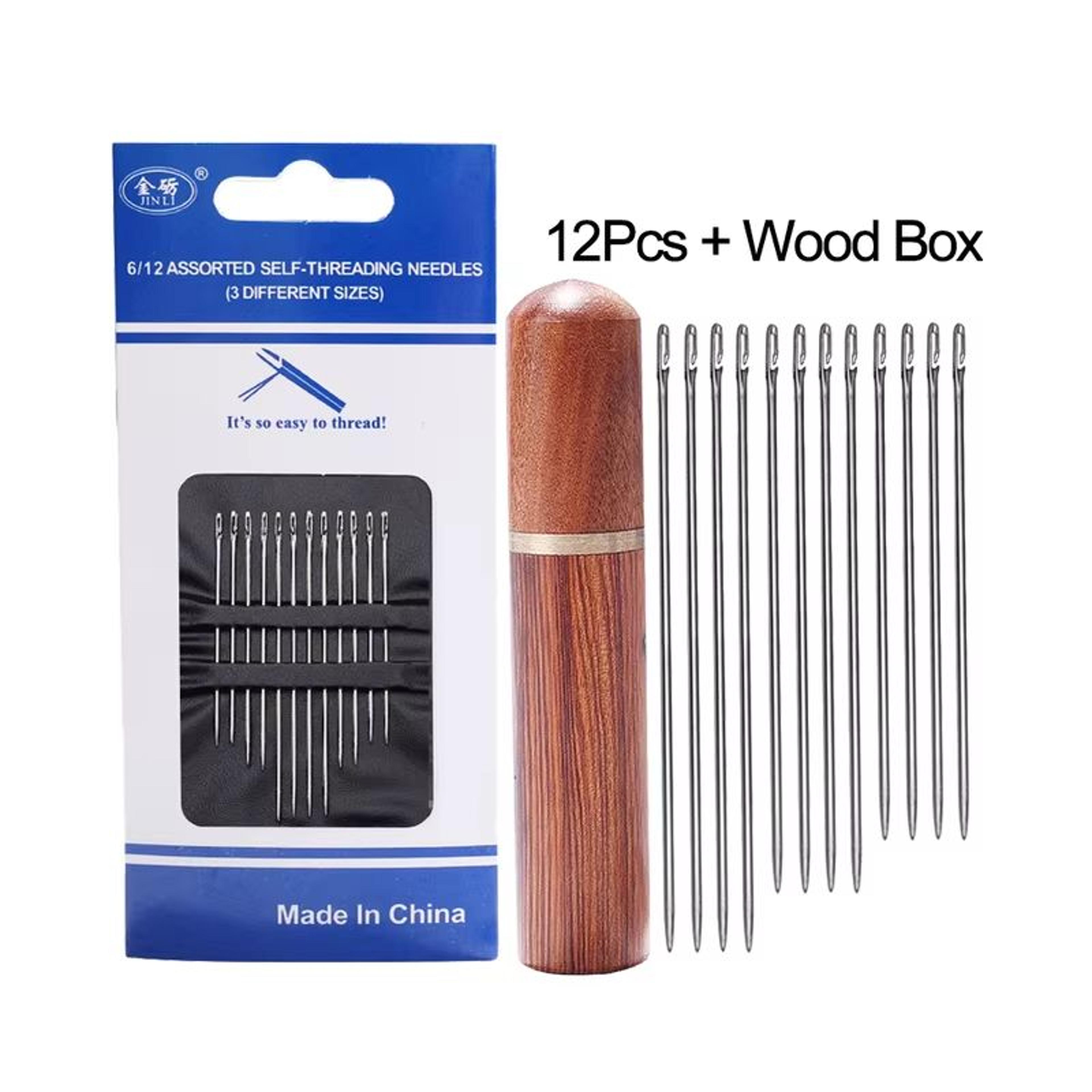 EasyThread Blind Needles Set  12pcs Stainless Steel SelfThreading Sewing Needles For Elderly  DIY A 3