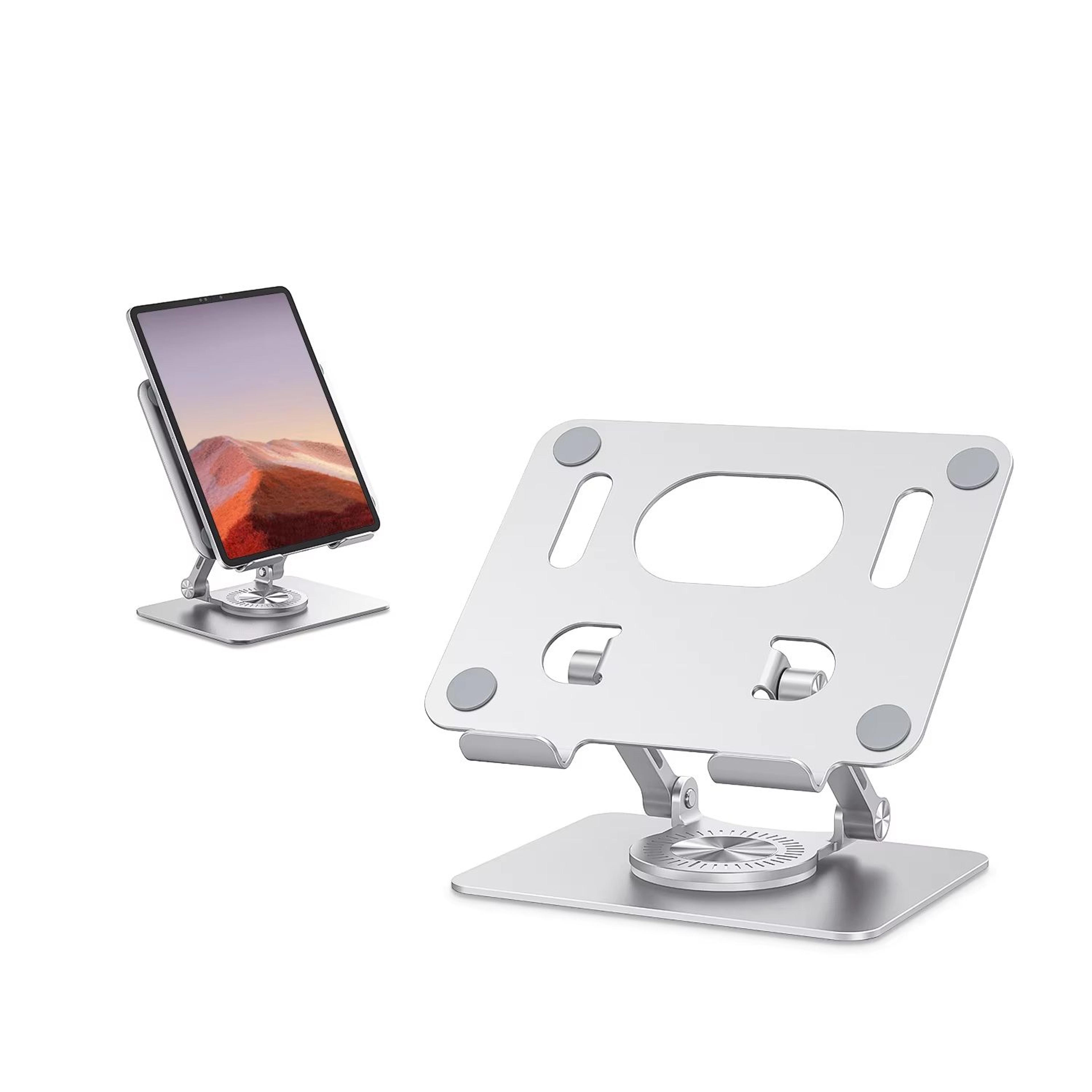 ST02 Aluminum Tablet Stand With 360 Swivel Base  Adjustable Universal Holder For IPad Samsung  More 0
