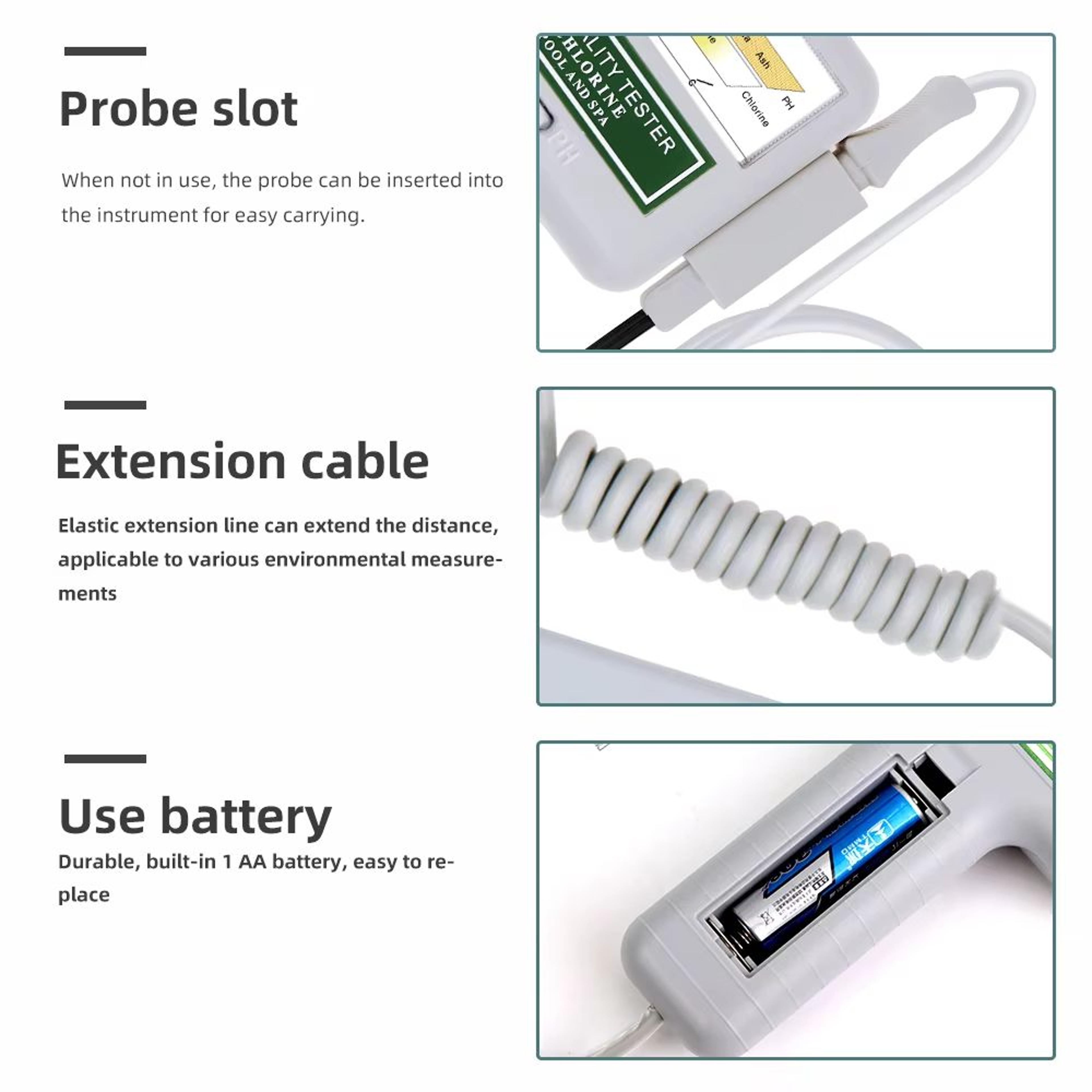 AquaCheck Pro 2in1 Digital PH And Chlorine Meter  Professional Water Quality Tester For Pools Spas  4