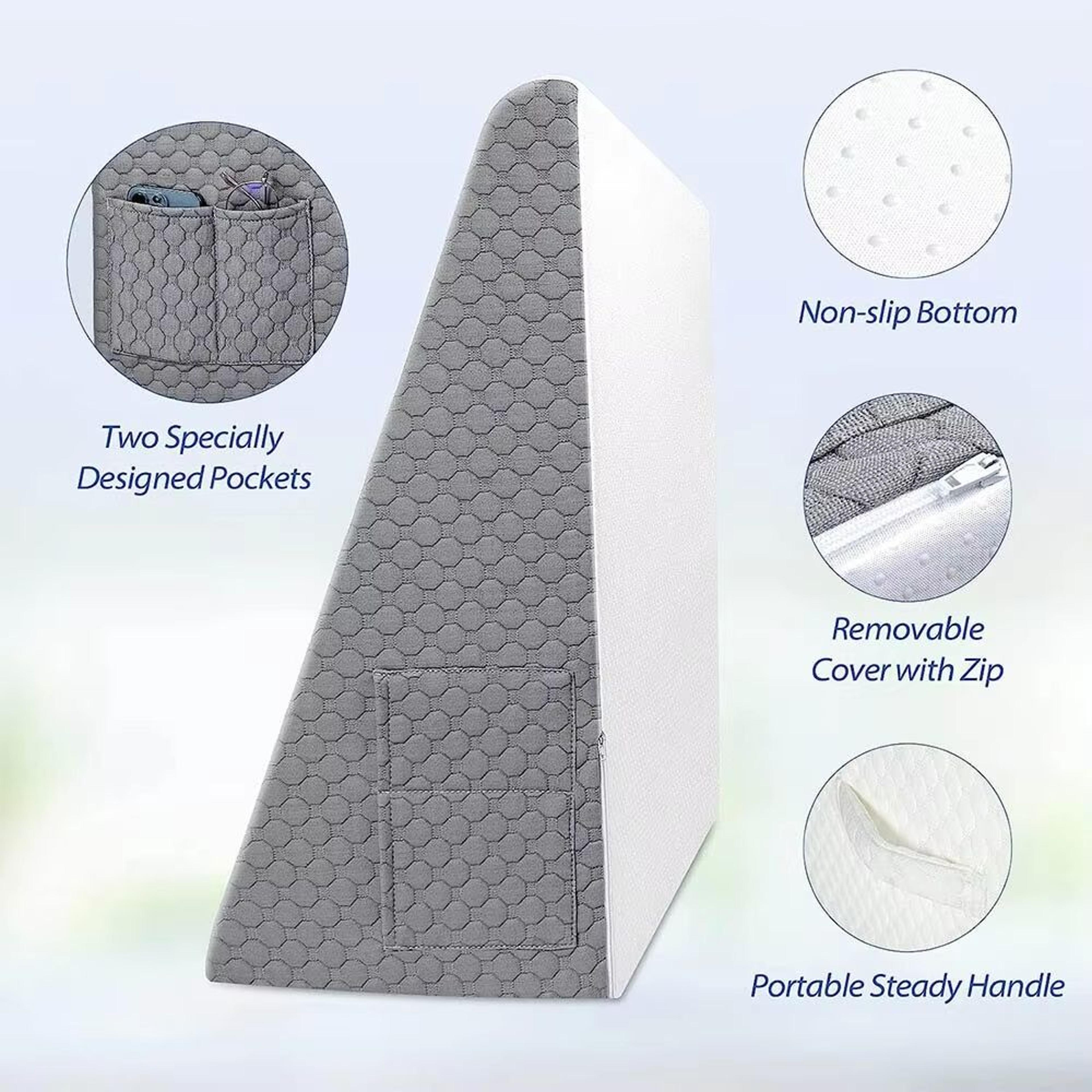 Orthopedic Wedge Pillow For Sleeping  Elevated Triangle Foam Support For Acid Reflux PostSurgery Re 1
