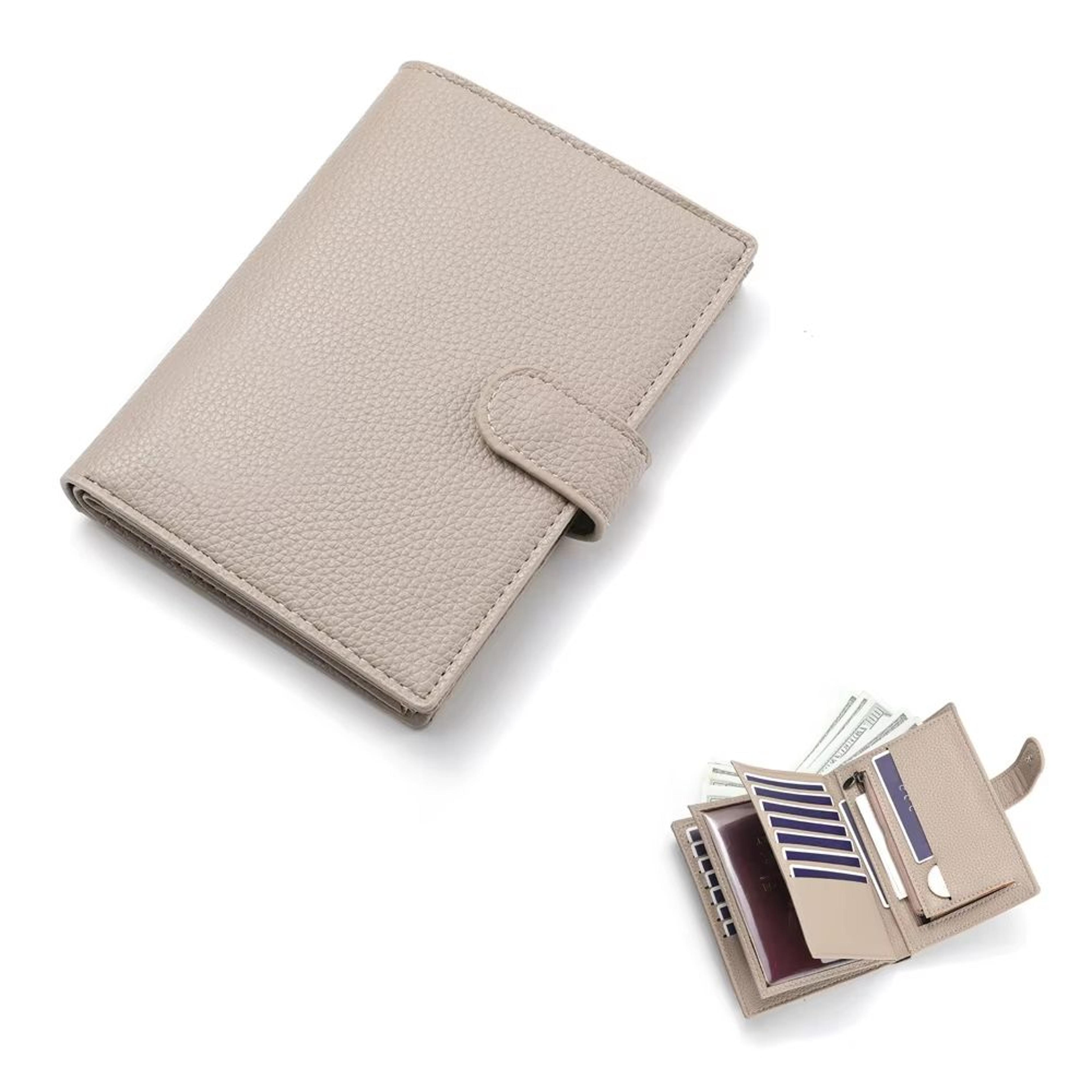 Mens Travel Passport Wallet  MultiFunction Organizer With Card Slots Coin Pocket  Secure Zipper Des 5