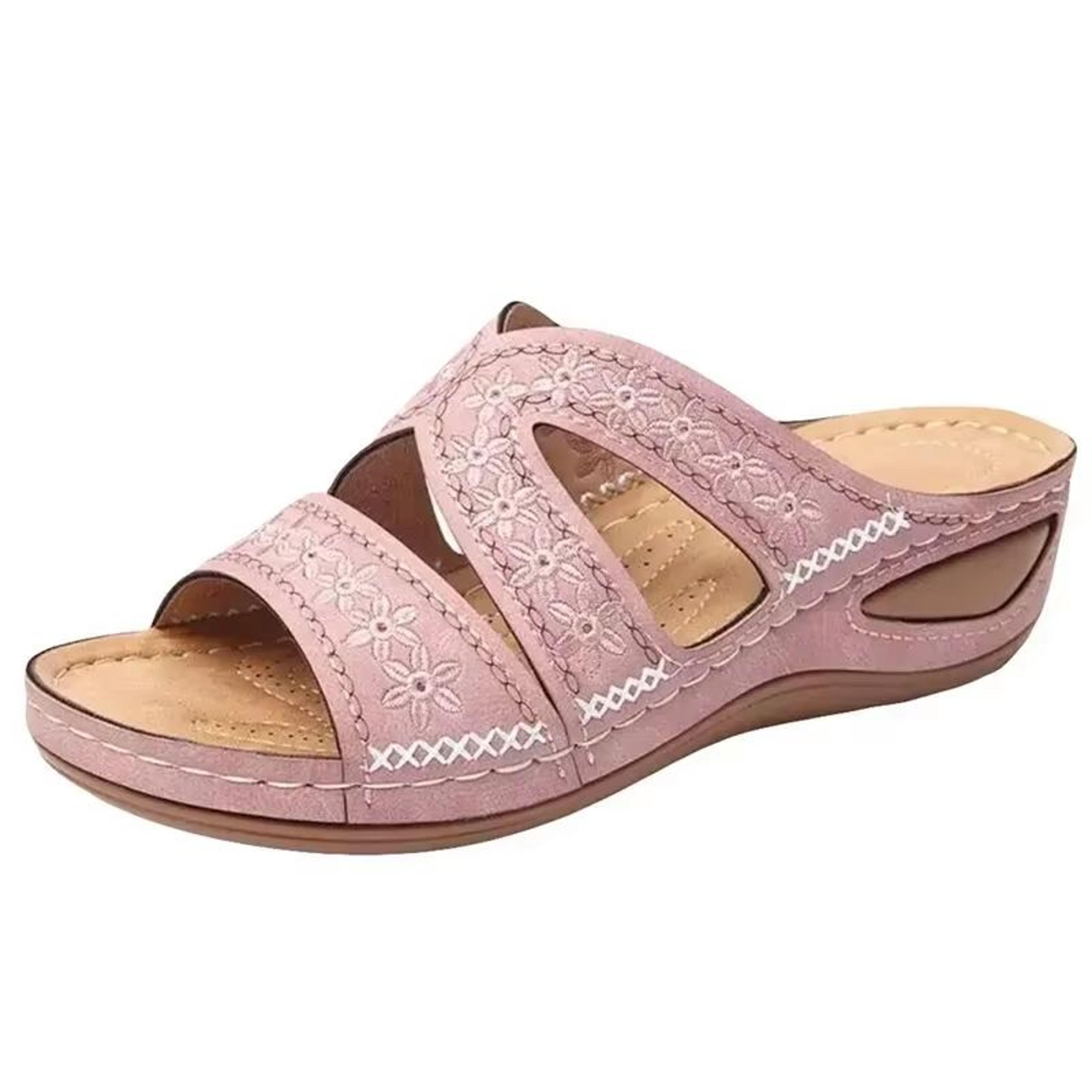 2024 Premium Orthopedic Wedge Sandals  Vintage Open Toe Comfort Platform For Women 10