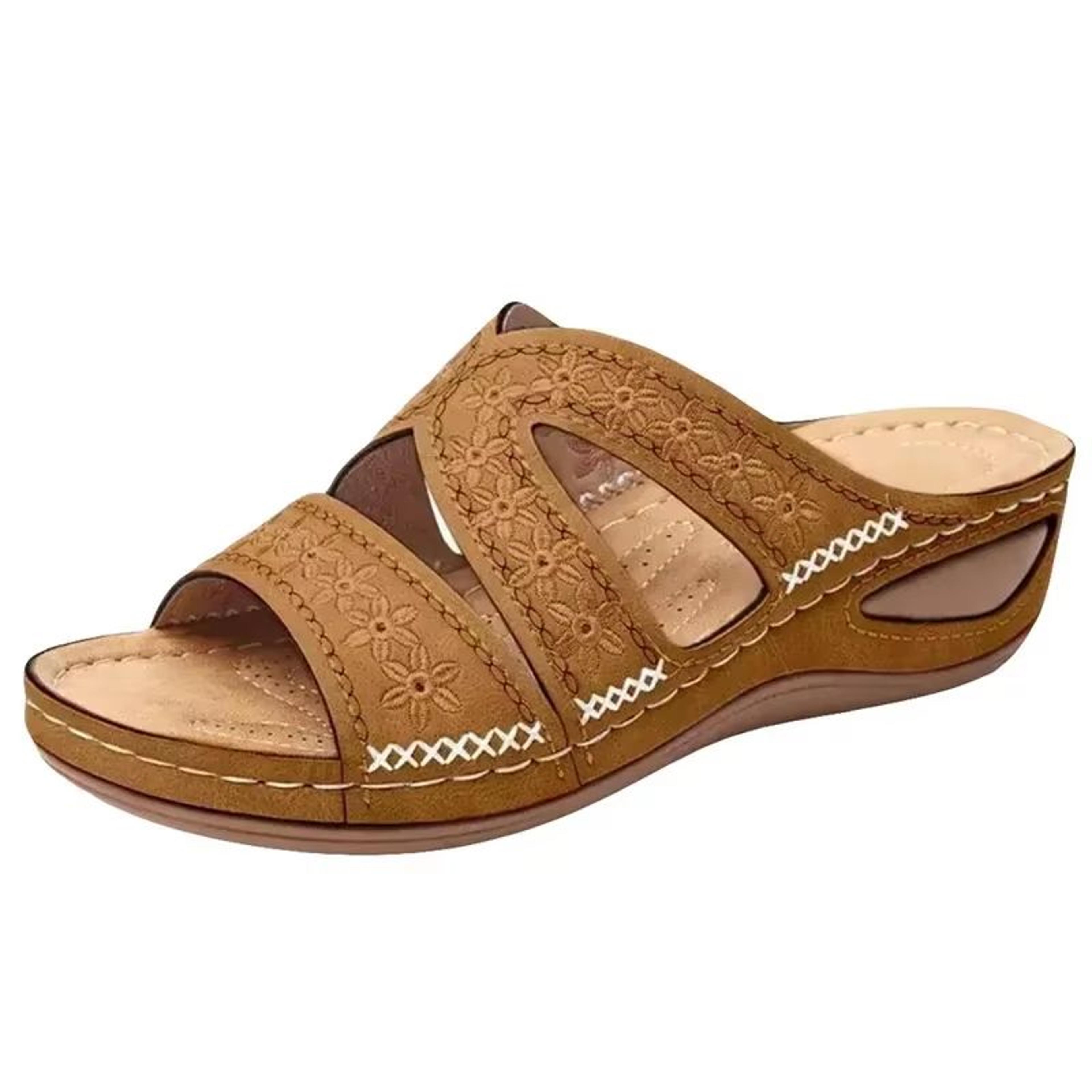 2024 Premium Orthopedic Wedge Sandals  Vintage Open Toe Comfort Platform For Women 6