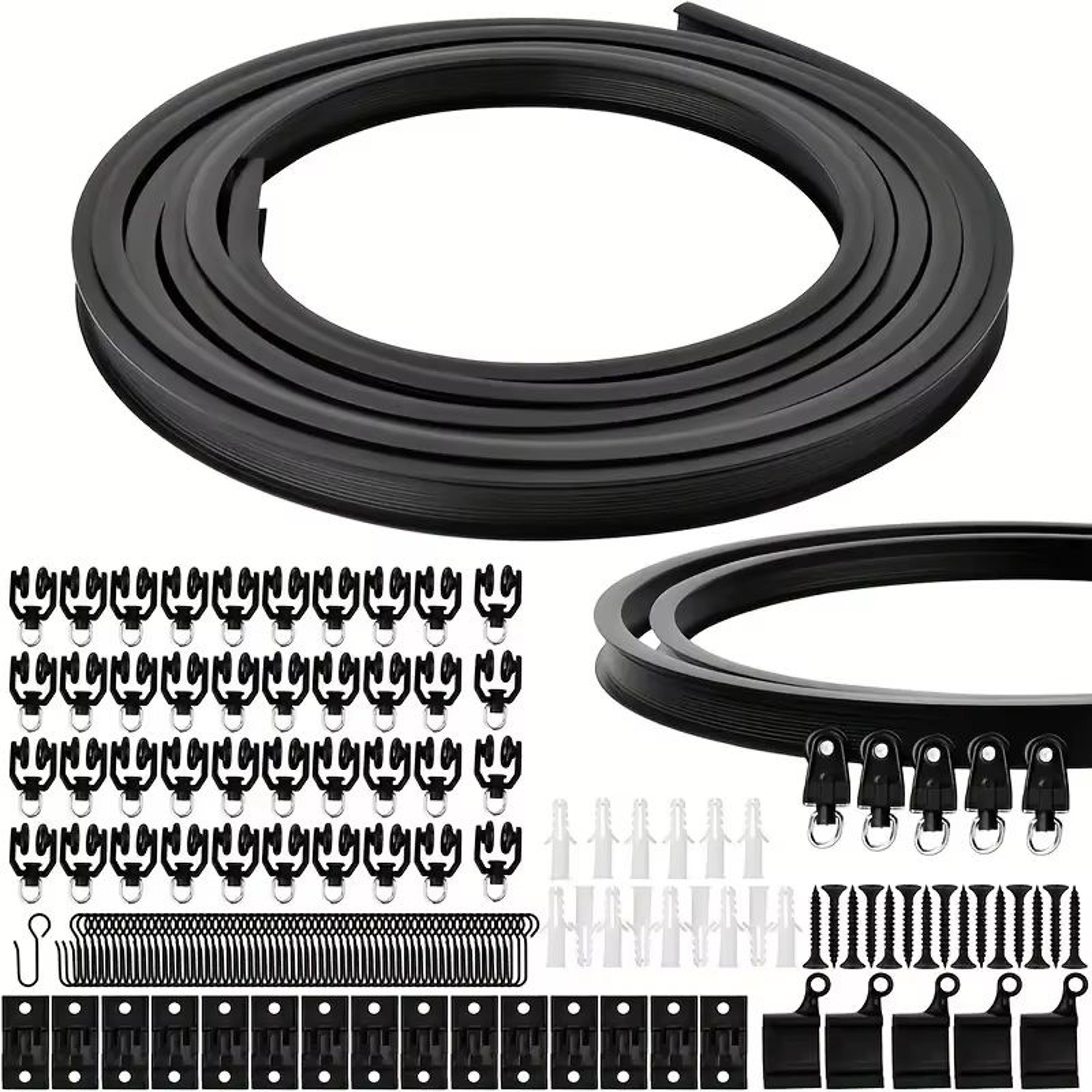 Flexible Bendable Curtain Track System  HeavyDuty Ceiling Or Wall Mount Curved Rail For RVs And Roo 5