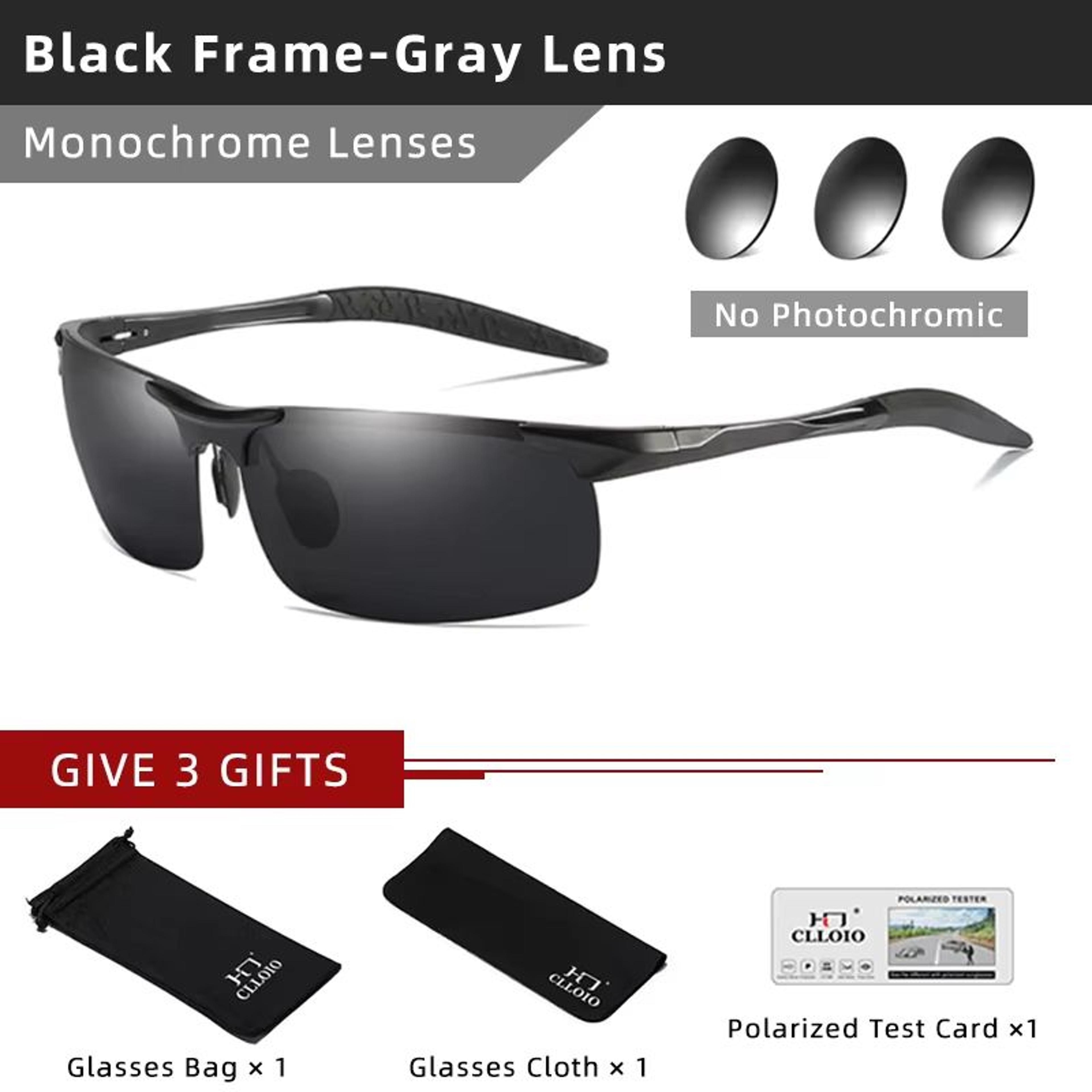 CLLOIO Aluminum Polarized Photochromic Sunglasses For Men  UV Protection AntiGlare Chameleon Drivin 10