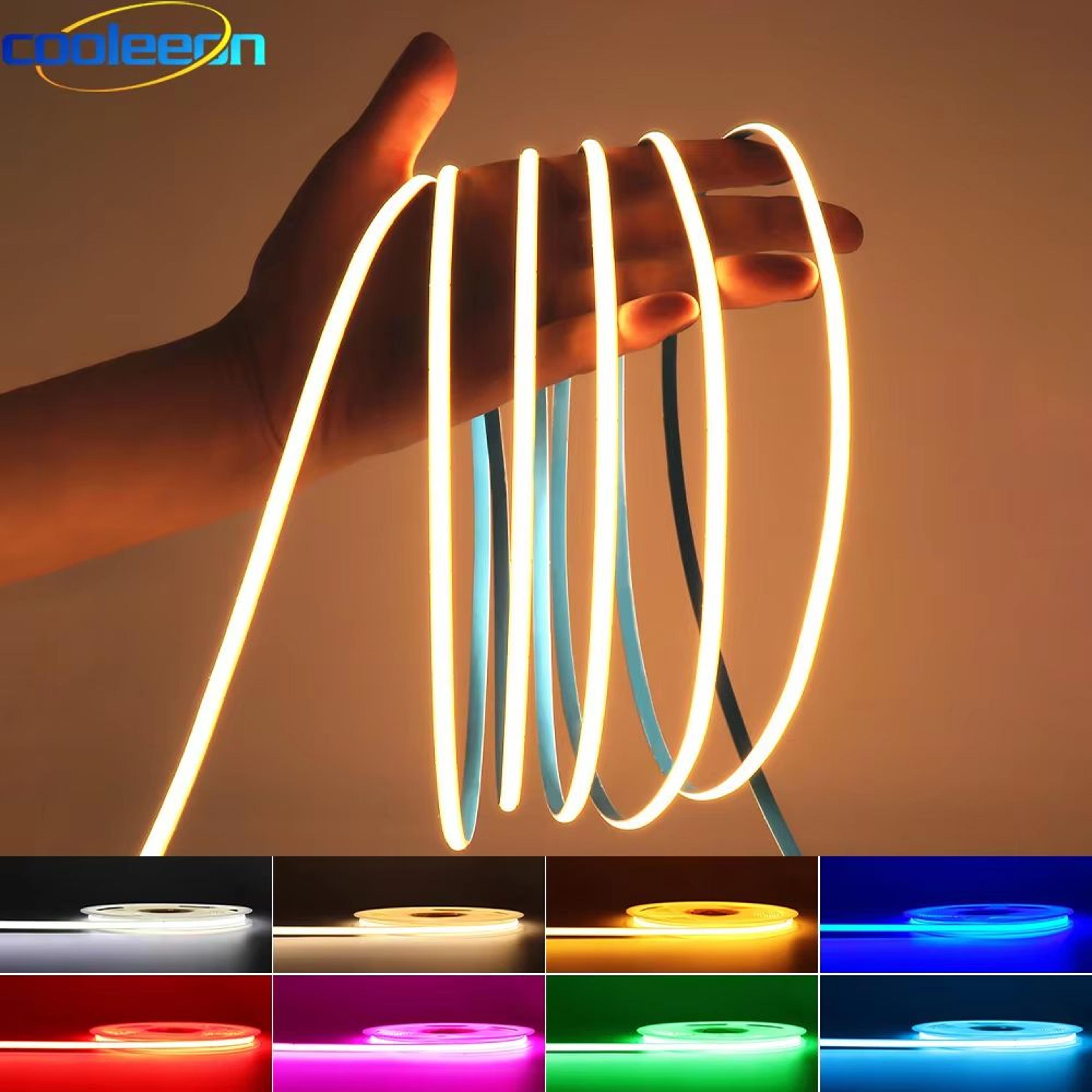 High Brightness COB LED Strip Light 12V24V DC  Flexible RA90 Tape Lighting Bar For DIY Home And Car 0