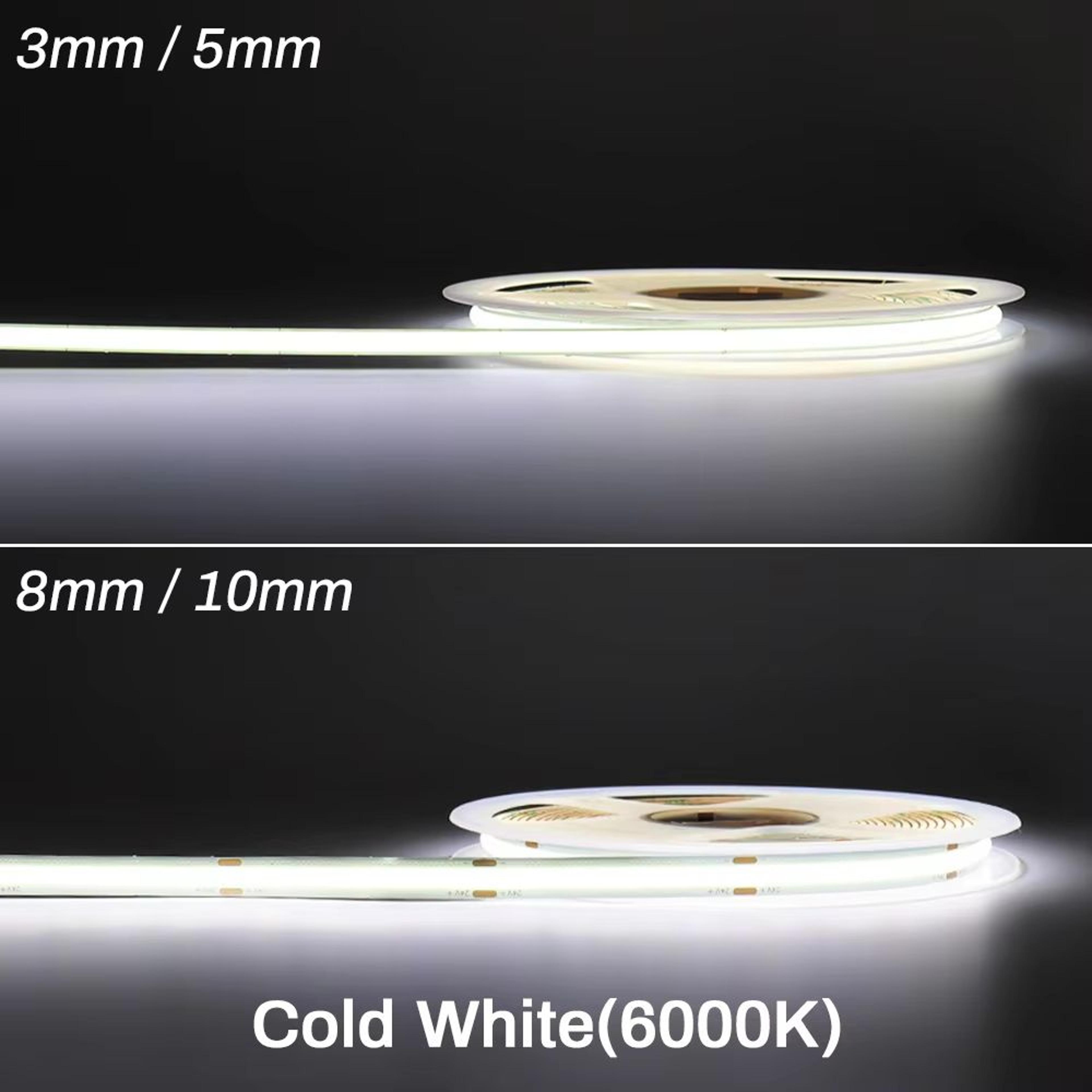 High Brightness COB LED Strip Light 12V24V DC  Flexible RA90 Tape Lighting Bar For DIY Home And Car 10