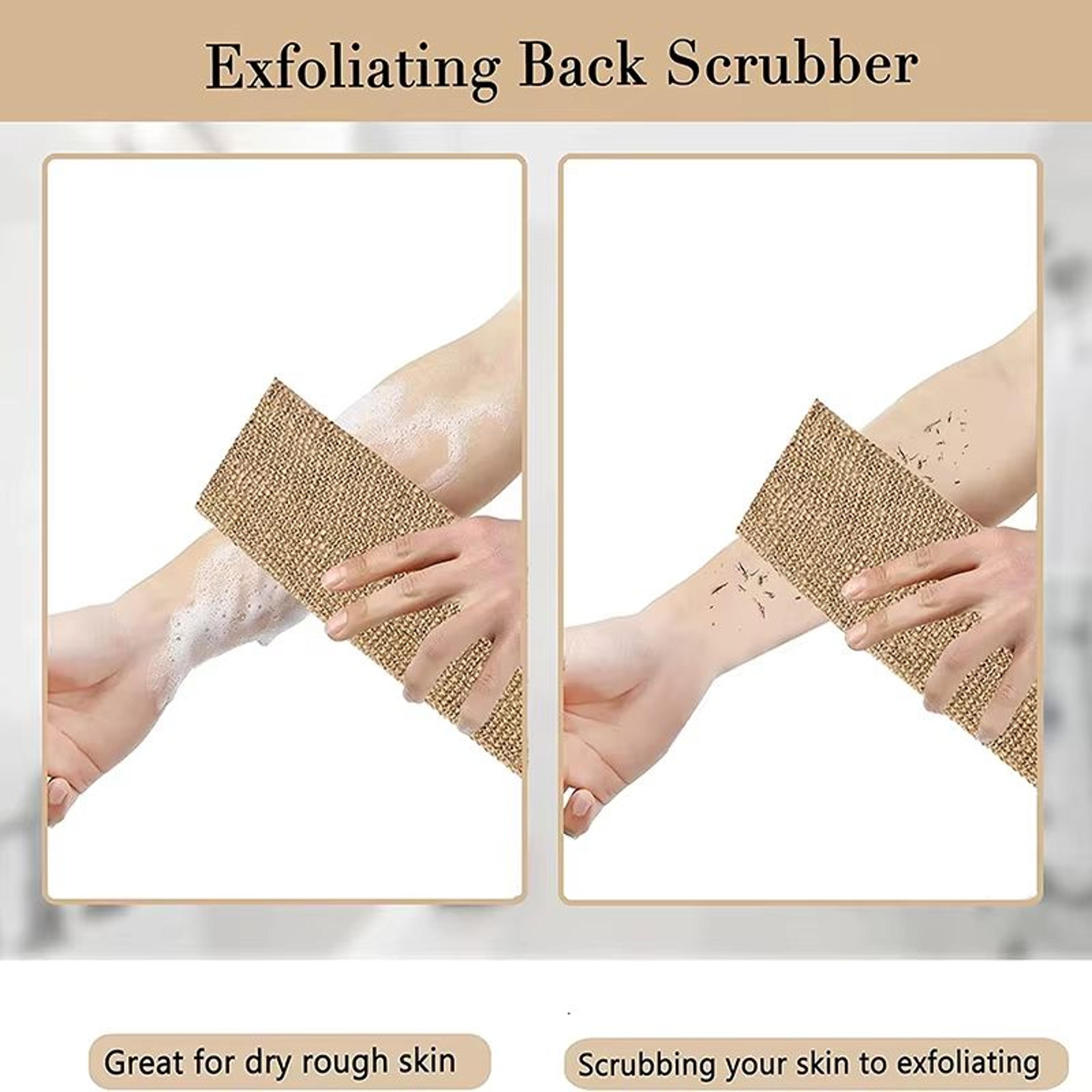 Natural Ramie Jute Exfoliating Bath Towel  Back Scrubber  Shower Strap For Deep Body Cleansing 2