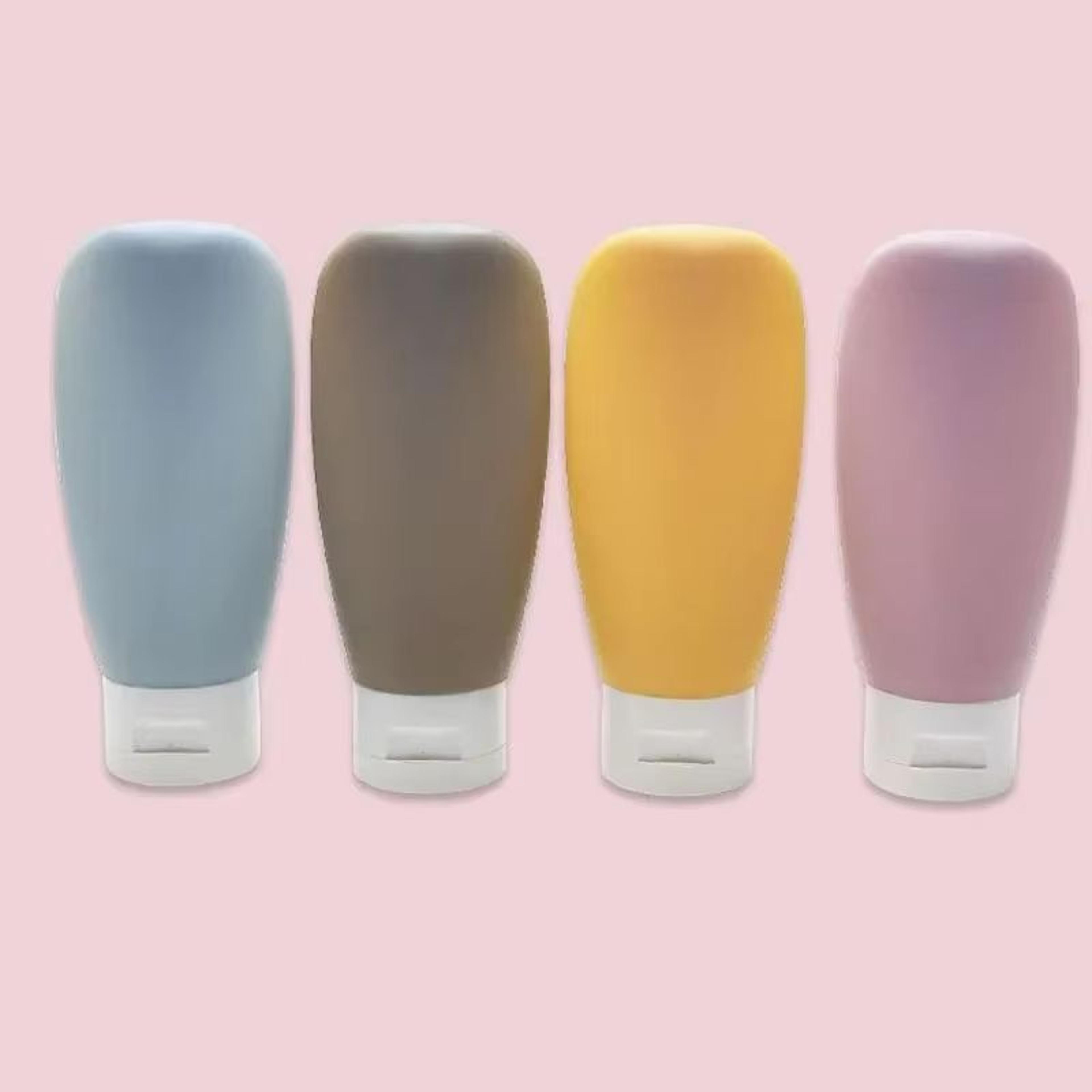 4Piece Refillable Travel Bottle Set  60ml Soft Lotion And Shampoo Squeeze Containers For OntheGo Co 7