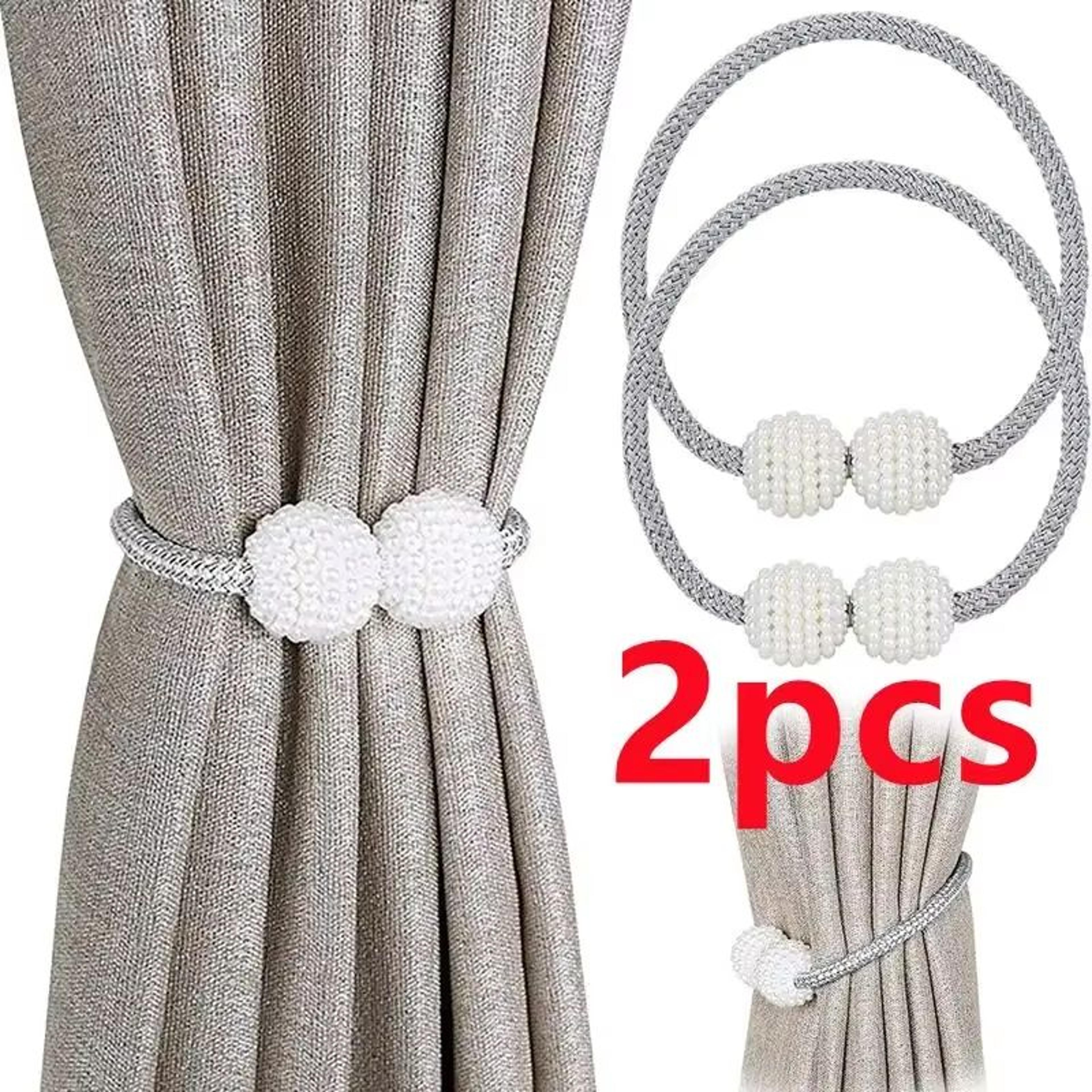 LuxePearl Magnetic Curtain Tieback Clips  Elegant Pearl Curtain Holders 12PCS Set 0