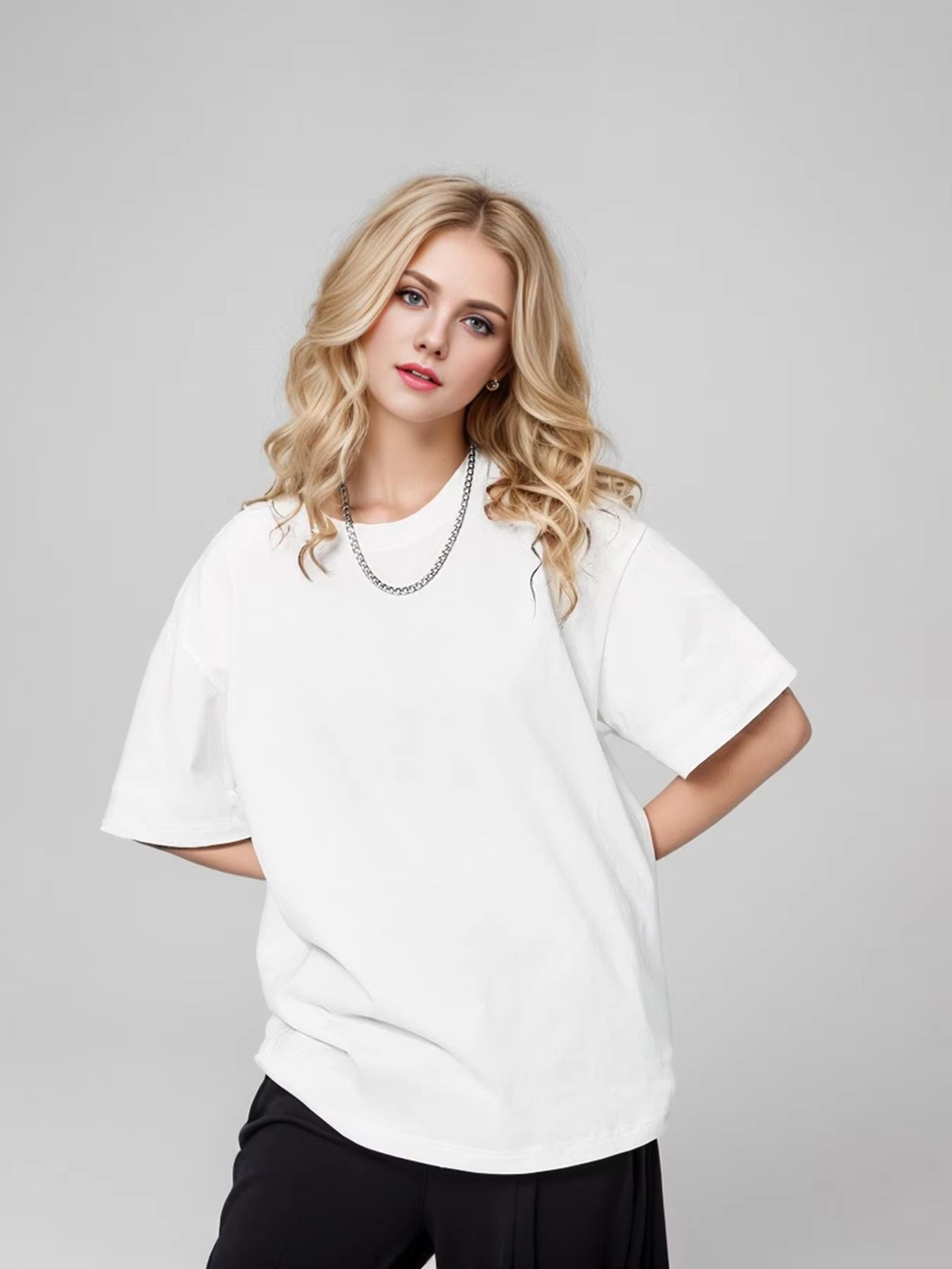 UrbanEdge 280gsm Heavy Cotton Oversized TShirt For Men  Premium Solid Color Short Sleeve Tee 5