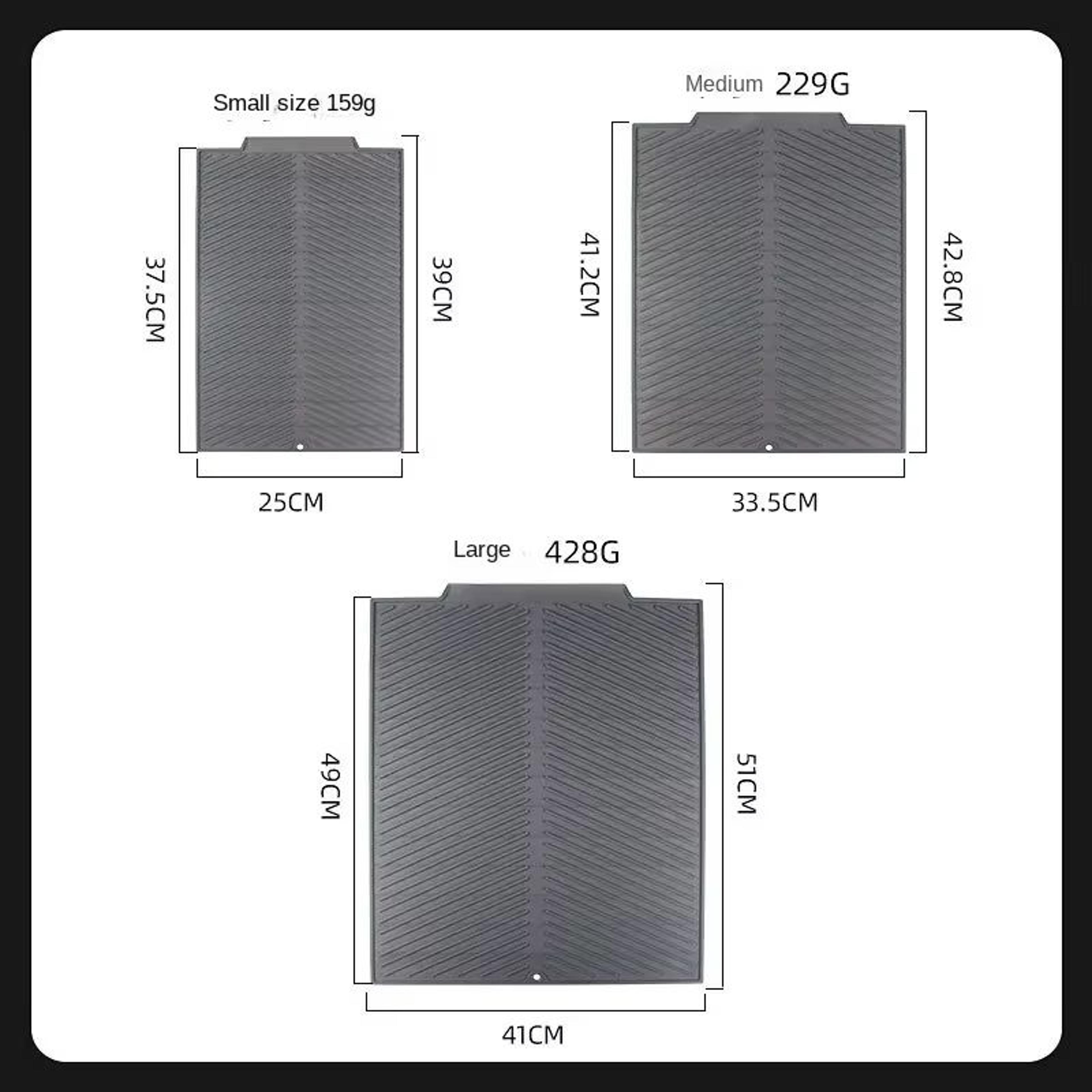FlexiDry Silicone Drain Pad  NonSlip HeatResistant Dish Drying Mat  Kitchen Counter Protector 6